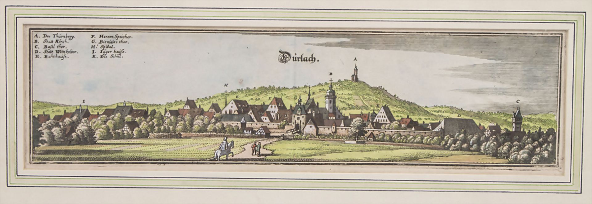 Matthäus Merian (1593-1650), 'Historische Ansicht Durlach' / 'A historic view of Durlach'