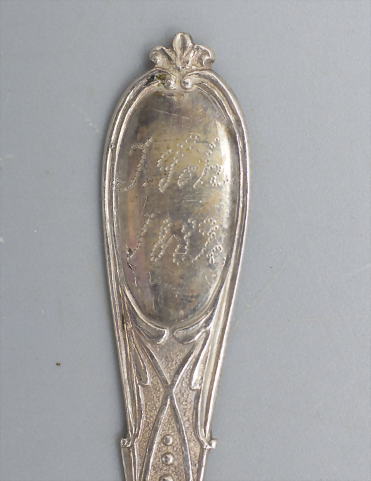 6 Mokka-Löffel / 6 silver mocha spoons, deutsch, um 1882 - Image 3 of 5