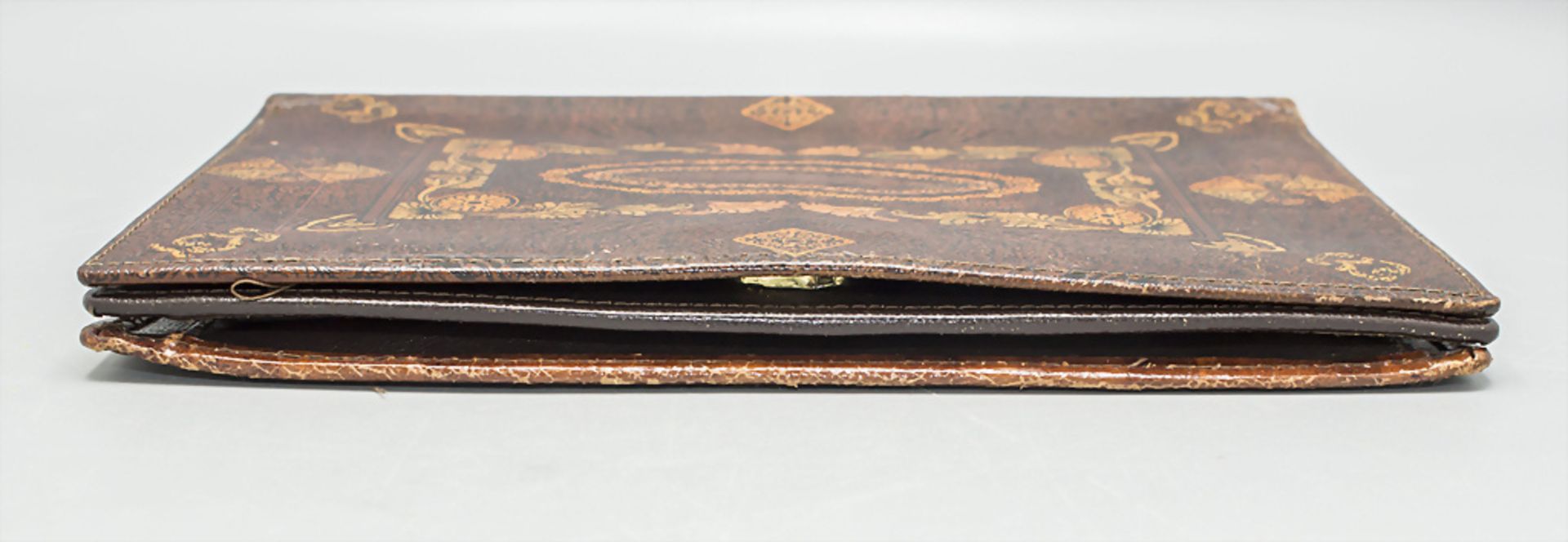 Gemusterte Lederhandtasche / A patterned leather handbag, wohl Italien - Bild 5 aus 5