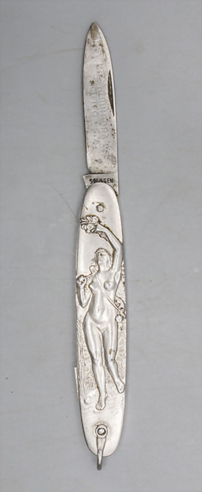 Jugendstil Taschenmesser mit weiblichem Akt / An Art Nouveau pocket knife with a female nude, ... - Bild 2 aus 4