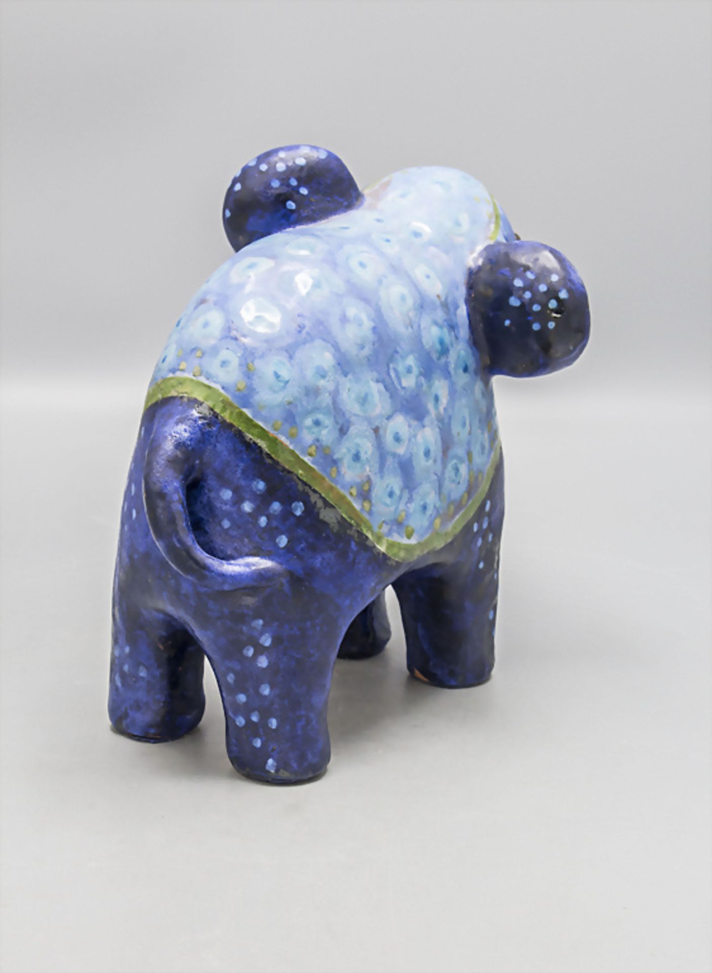 Keramik-Zierobjekt 'Elefant' / A ceramic elephant, Werkstattarbeit Eva Fritz-Lindner, ... - Image 3 of 4