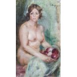 Gérard ROOSEN (1869-1935), 'Akt mit Granatäpfeln' / 'Nude with pomegranates'