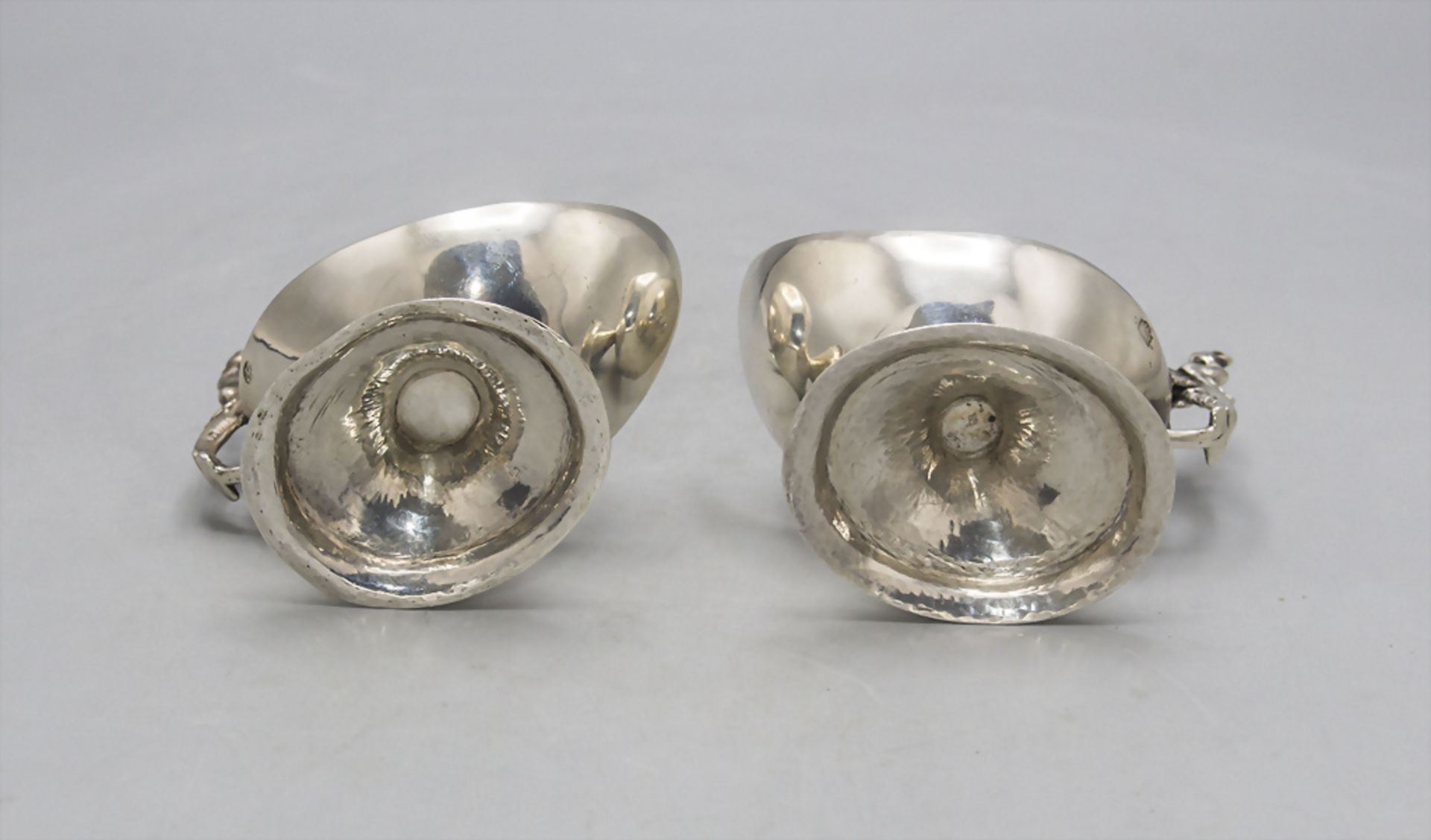 Paar Empire Salieren / A pair of Empire silver salt cellars, Wien, 1803 - Image 4 of 7