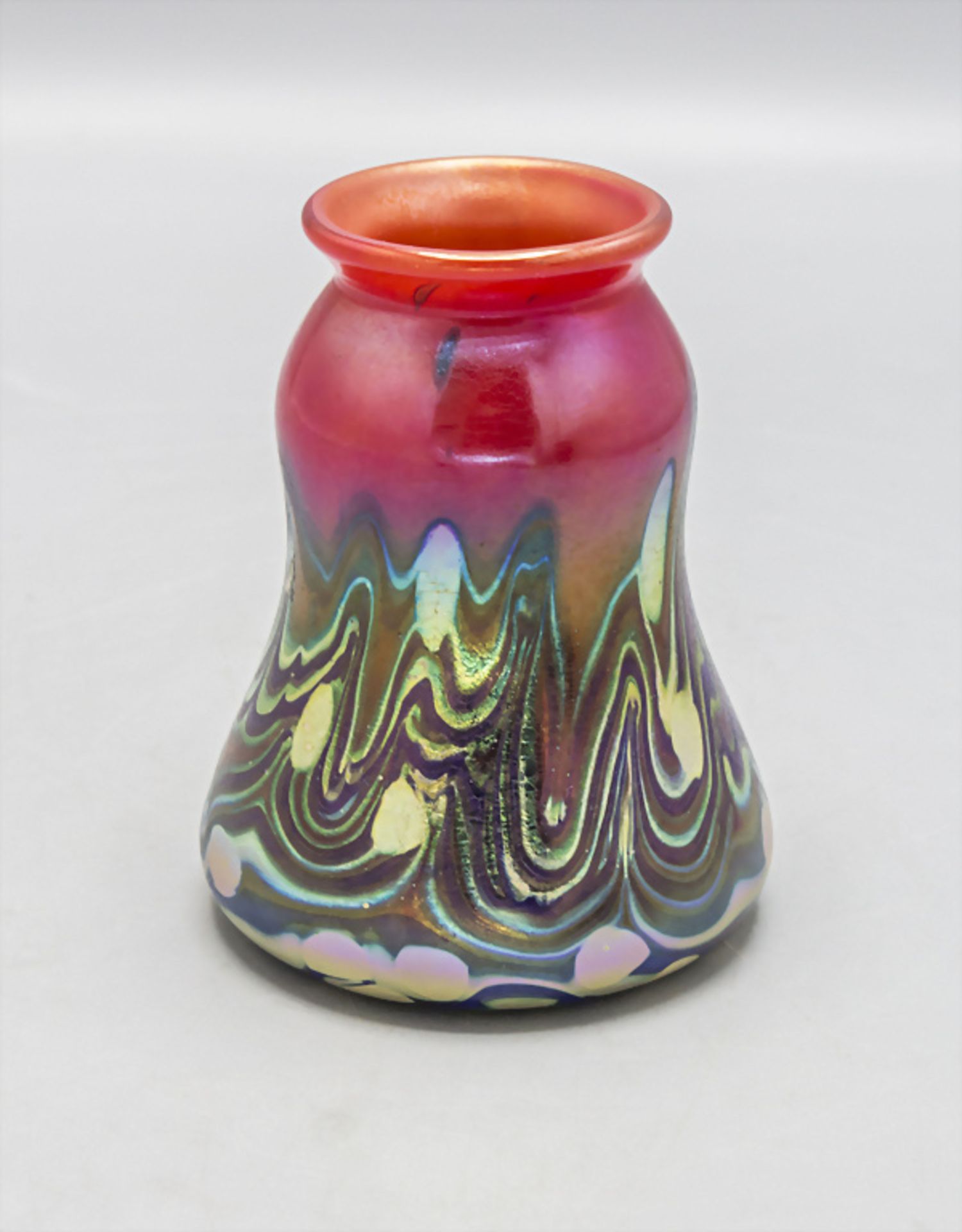 Jugendstil Vase / An Art Nouverau glass vase, Johann Loetz Witwe, Klostermühle, um 1900 - Bild 2 aus 4