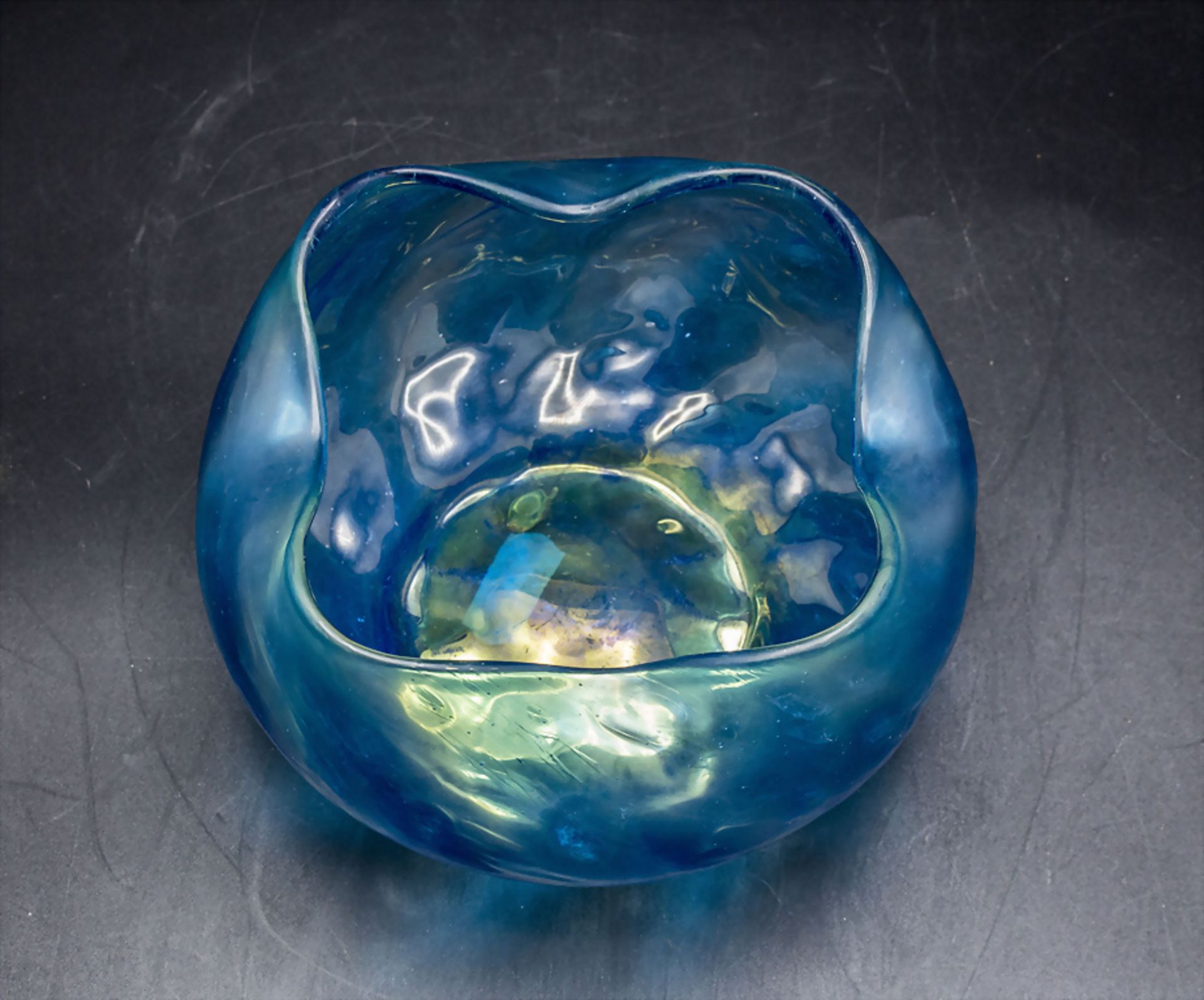 Jugendstil Schale / An Art Nouveau glass bowl, Johann Loetz Witwe, Klostermühle, um 1915 - Bild 4 aus 5