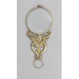 Feine Empire Silber Lupe mit Öse / An Empire silver magnifying glass with a hook, Frankreich, ...