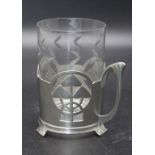 Jugendstil Teeglashalter mit Pilzen / An Art Nouveau tea glass holder with mushrooms, deutsch, ...