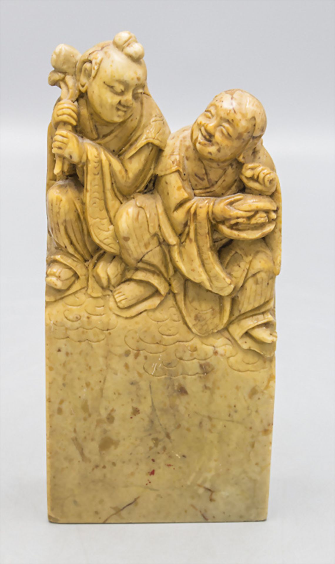 Speckstein-Siegel / A soapstone seal, China, Qing-Dynastie (1644-1911), 18./19. Jh.