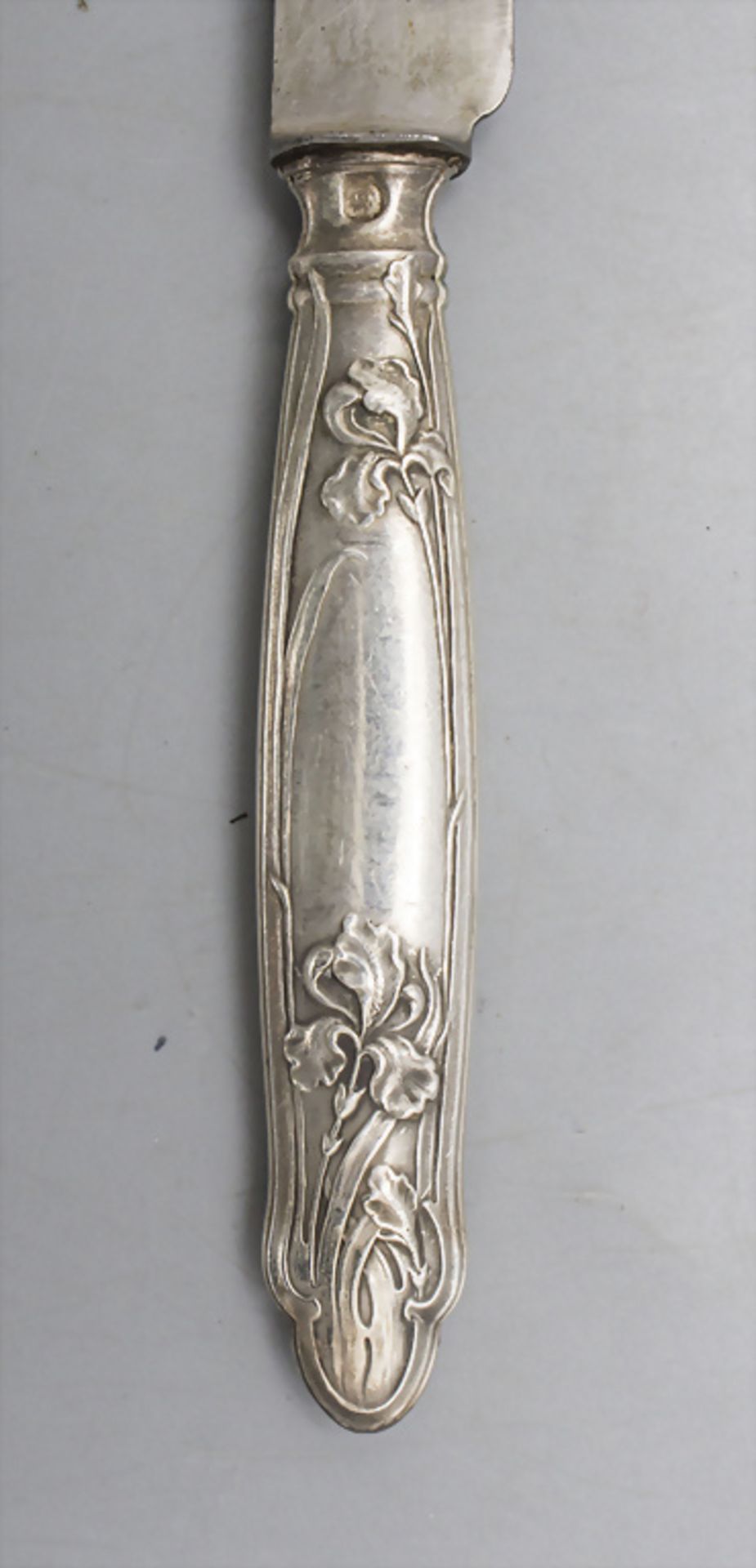 10 Jugendstil Messer mit Schwertlilien / 10 Art Nouveau silver knives with lilies, Louis ... - Bild 4 aus 6