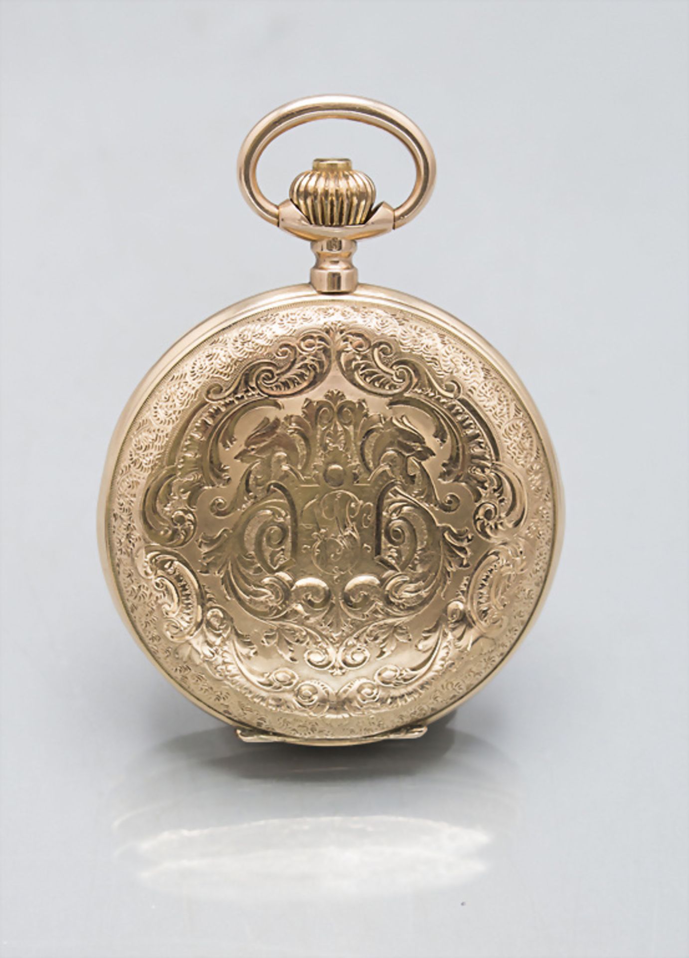 Savonette / Taschenuhr / A 14 ct gold pocket watch, Monopol Dürrstein, Dresden / Swiss, um 1910 - Image 2 of 7