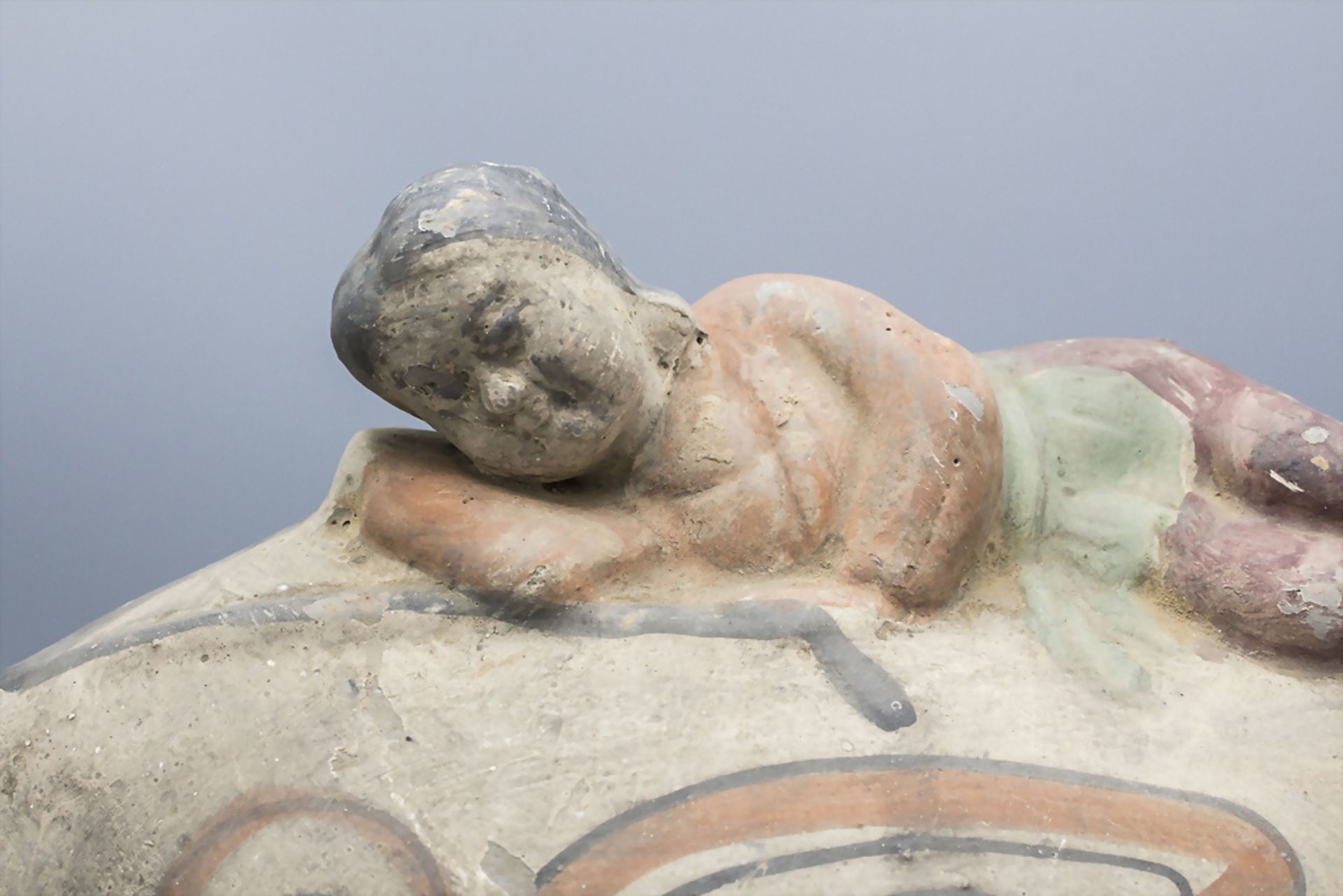 Wasserbüffel mit schlafendem Kind, China, im Stil der Wei Dynastie - Bild 6 aus 6