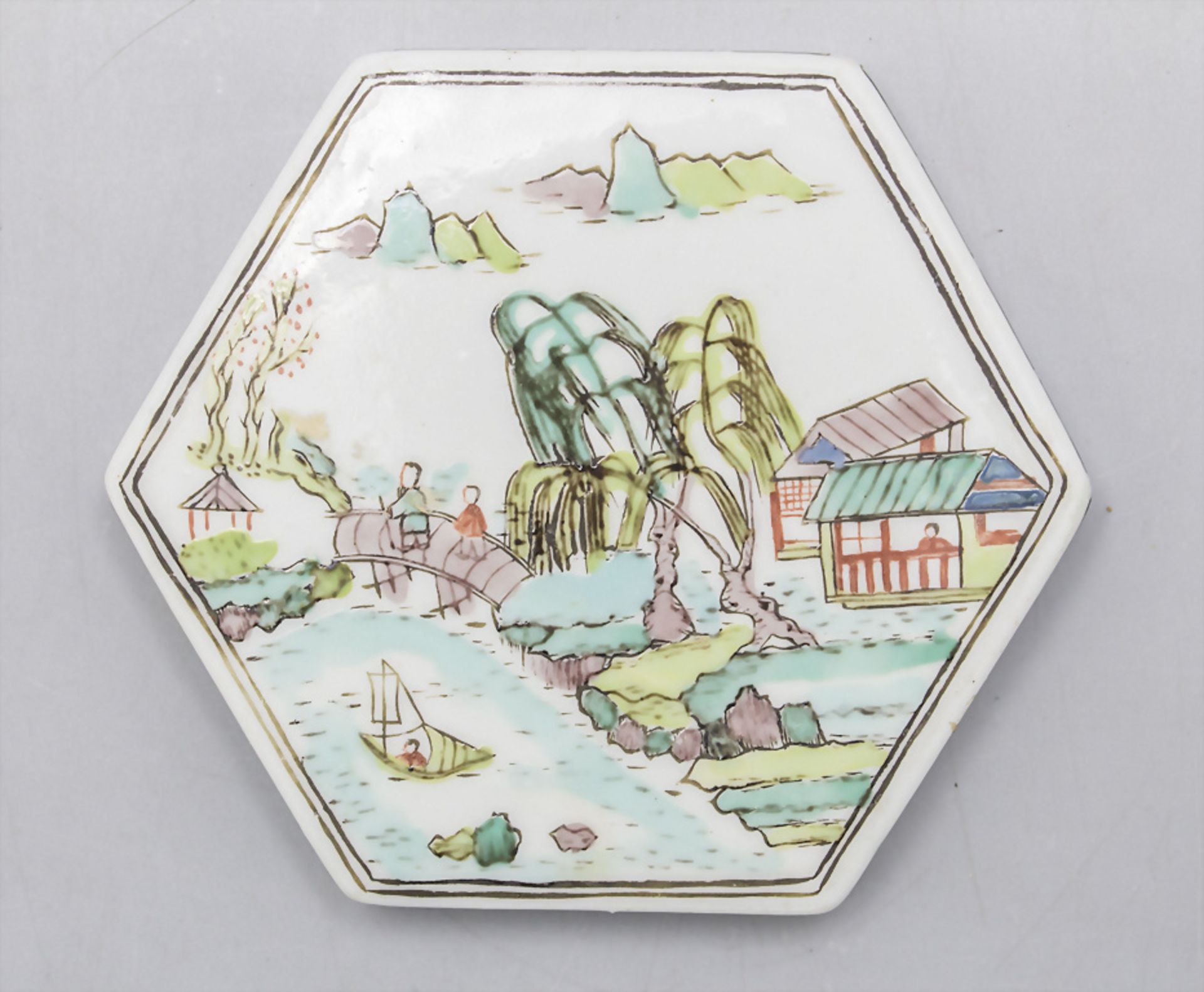 Deckeldose / A lidded porcelain box, China, Qing-Dynastie (1644-1911), 18./19. Jh. - Image 6 of 6