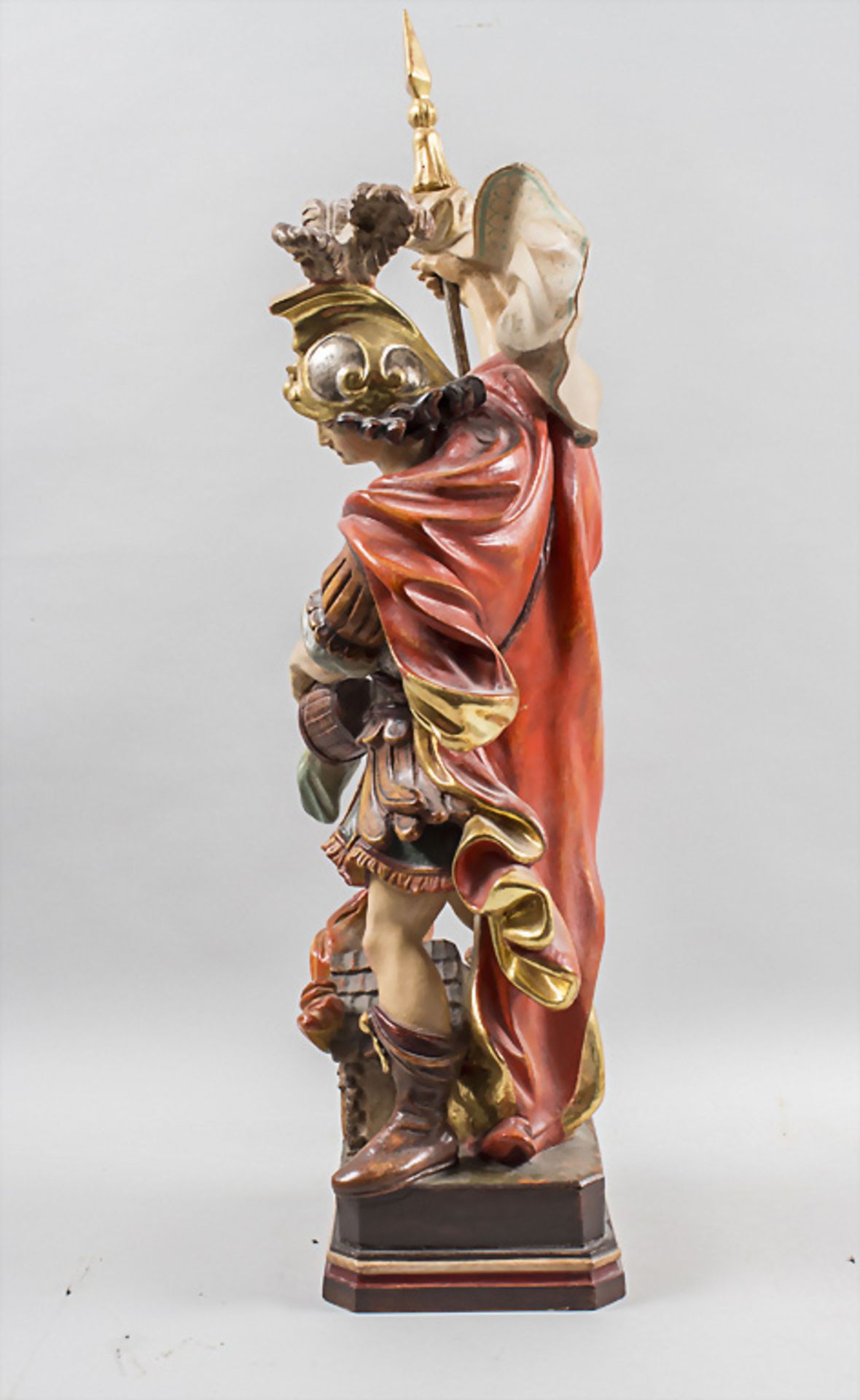 Holzskulptur 'Heiliger Florian' / A wooden sculpture of Saint Florian, Grödner ... - Bild 4 aus 9