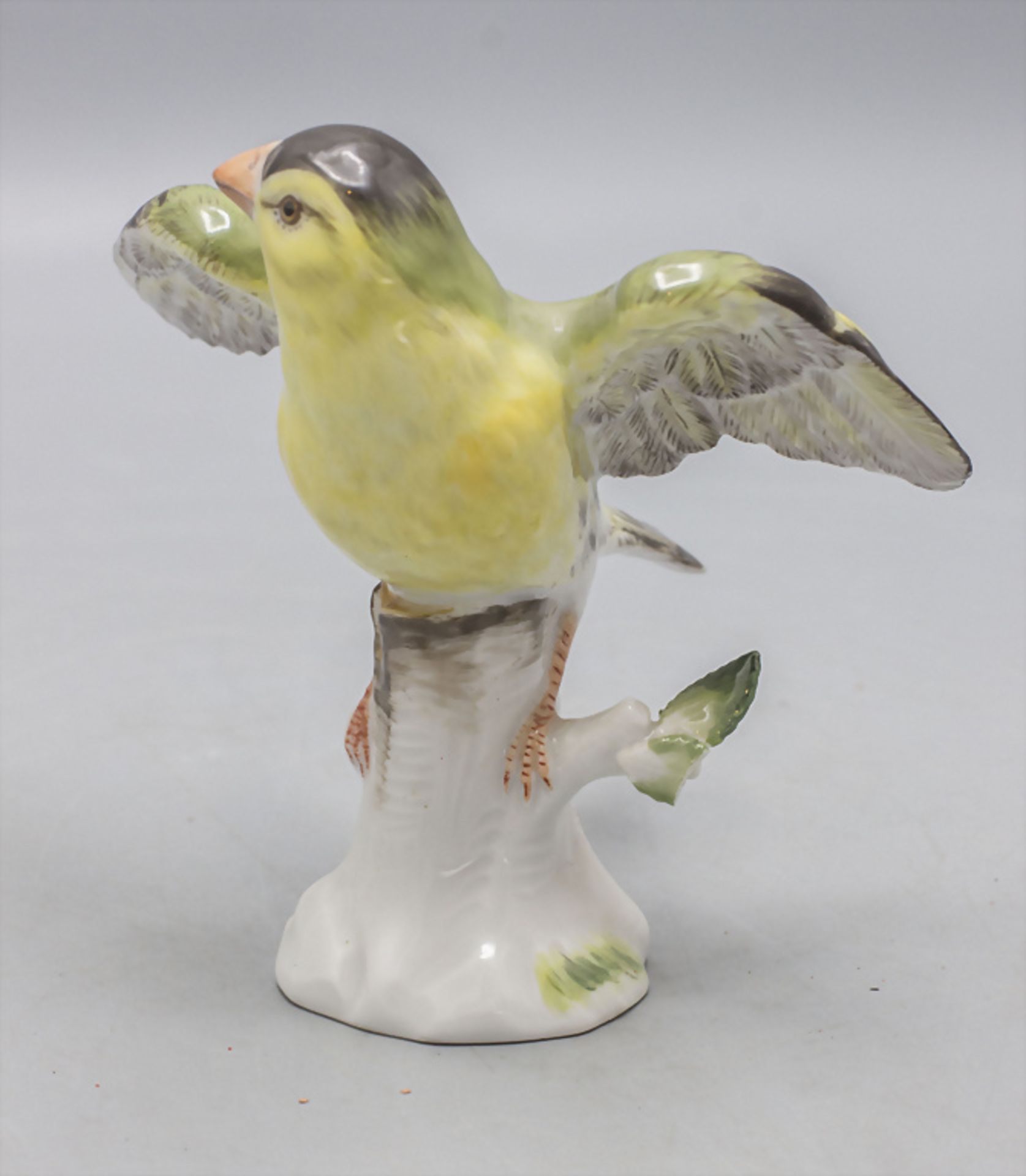 Vogelfigur 'Zeisig' / A bird figure of a siskin, Meissen, 2. Hälfte 20. Jh. - Image 2 of 5