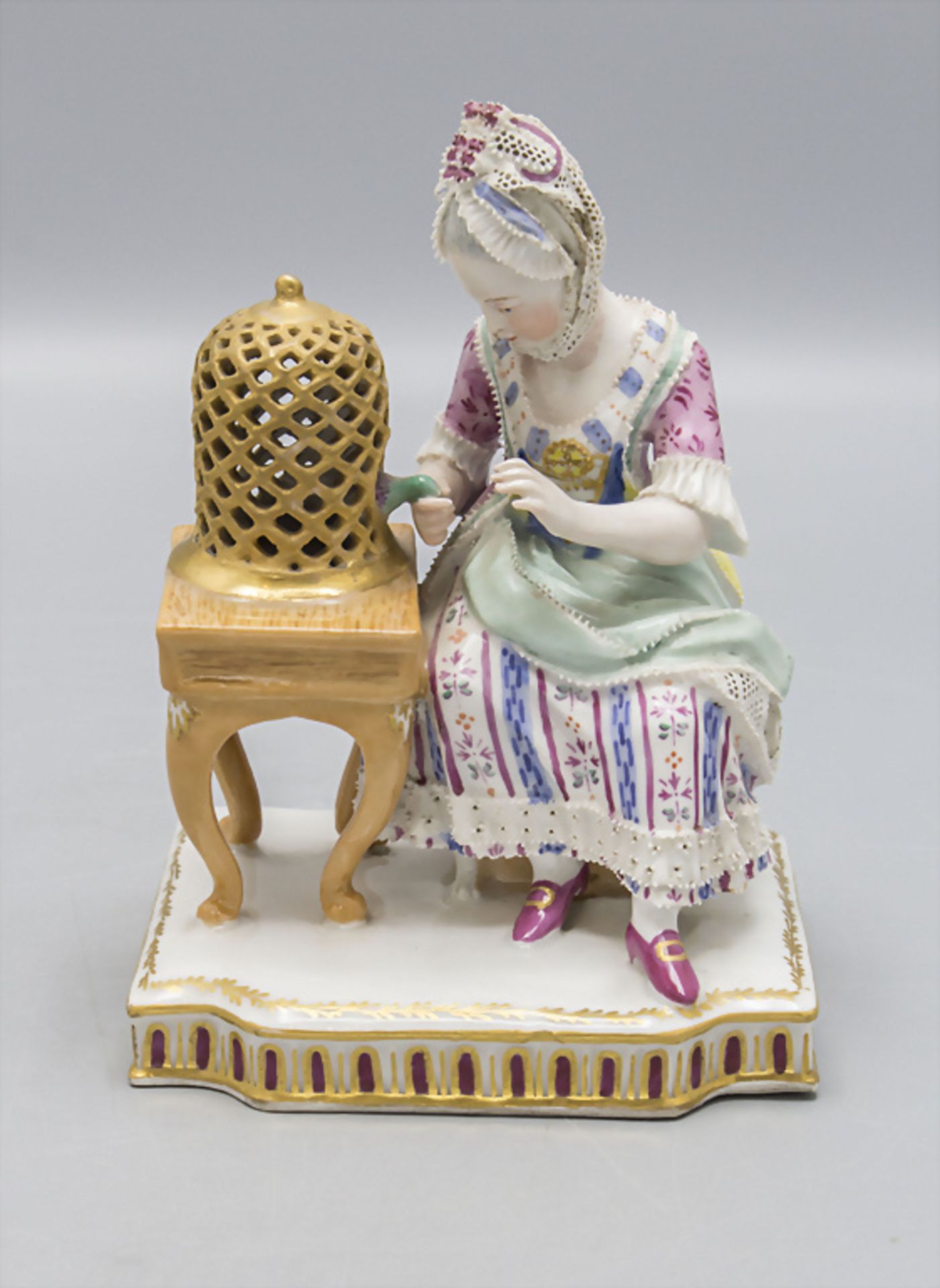 Dame mit Vogelkäfig / A lady with a birdcage, Wien / Vienna, 1847 - Bild 2 aus 6