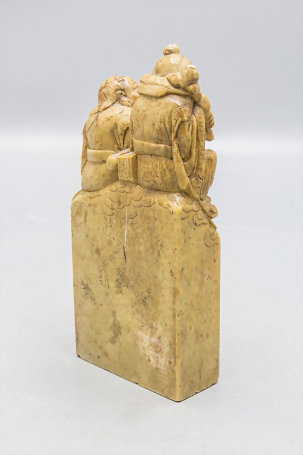 Speckstein-Siegel / A soapstone seal, China, Qing-Dynastie (1644-1911), 18./19. Jh. - Bild 3 aus 5