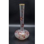 Jugendstil Vase mit Heckenrose und Schmetterling / An Art Nouveau vase with wild roses and a ...