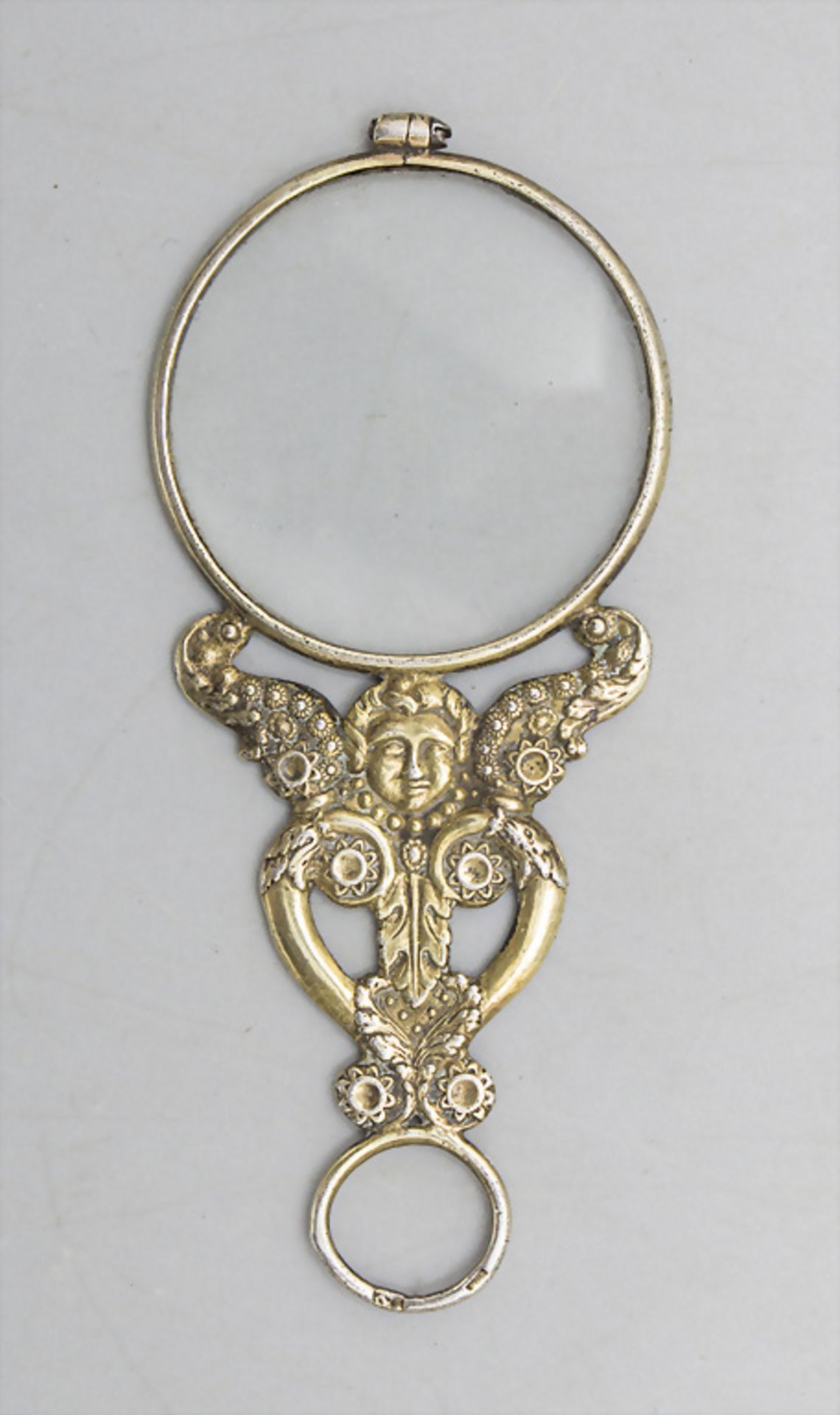 Feine Empire Silber Lupe mit Öse / An Empire silver magnifying glass with a hook, Frankreich, ... - Image 2 of 2