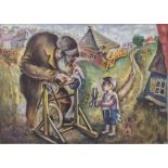 Issachar Ber RYBACK (1897-1937), 'Beim Messerschleifer' / 'At the knife grinder'