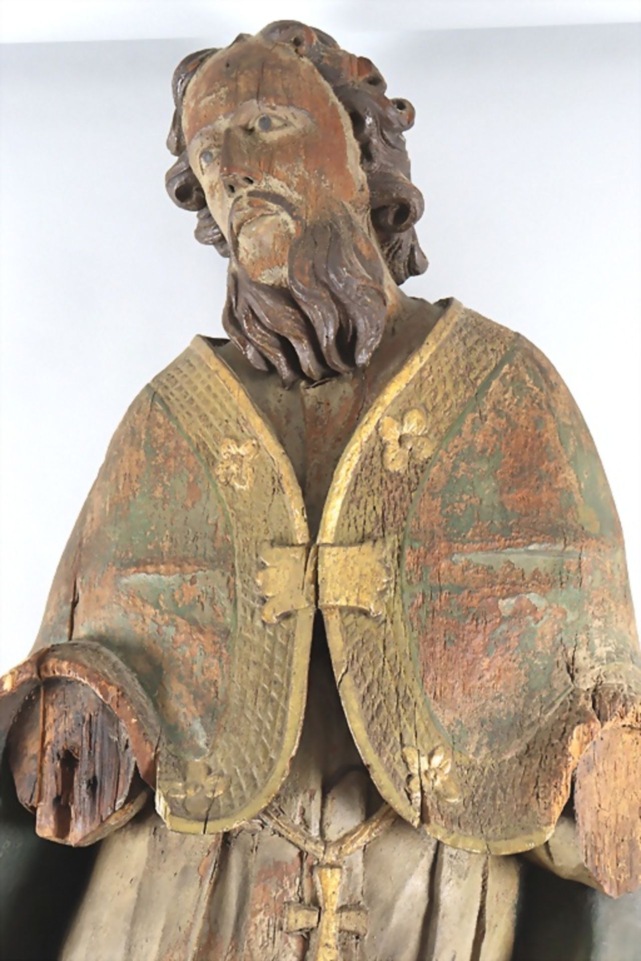 Heiligenfigur / A wooden sculpture of a saint, um 1700 - Image 2 of 6