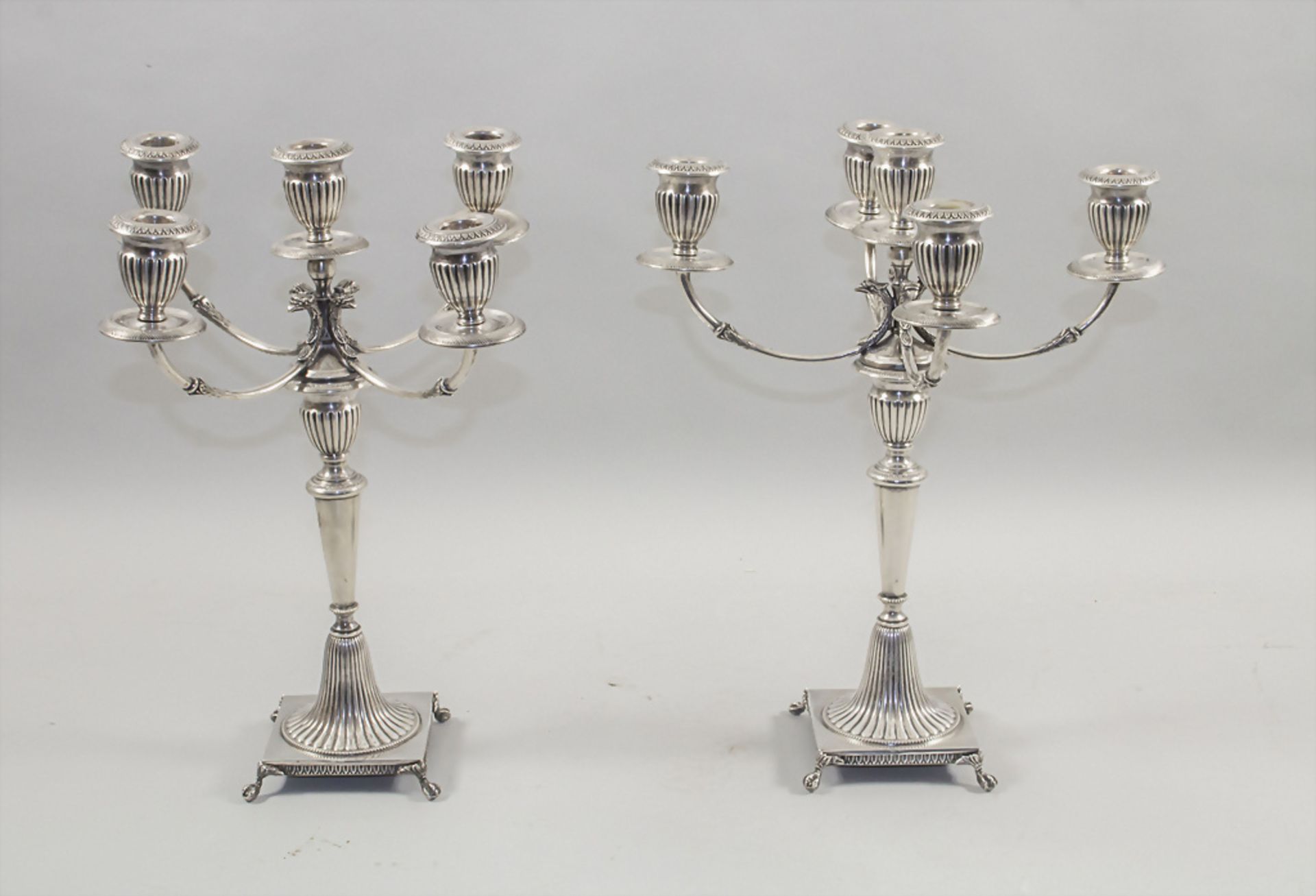 Paar Girandolen / A pair of silver candle holders, Florenz/Firenze, 20. Jh.