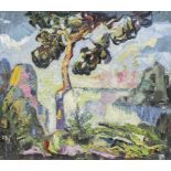 Unbekannter Maler des 20. Jh., 'Expressive tropische Landschaftsansicht' / 'Expressive ...