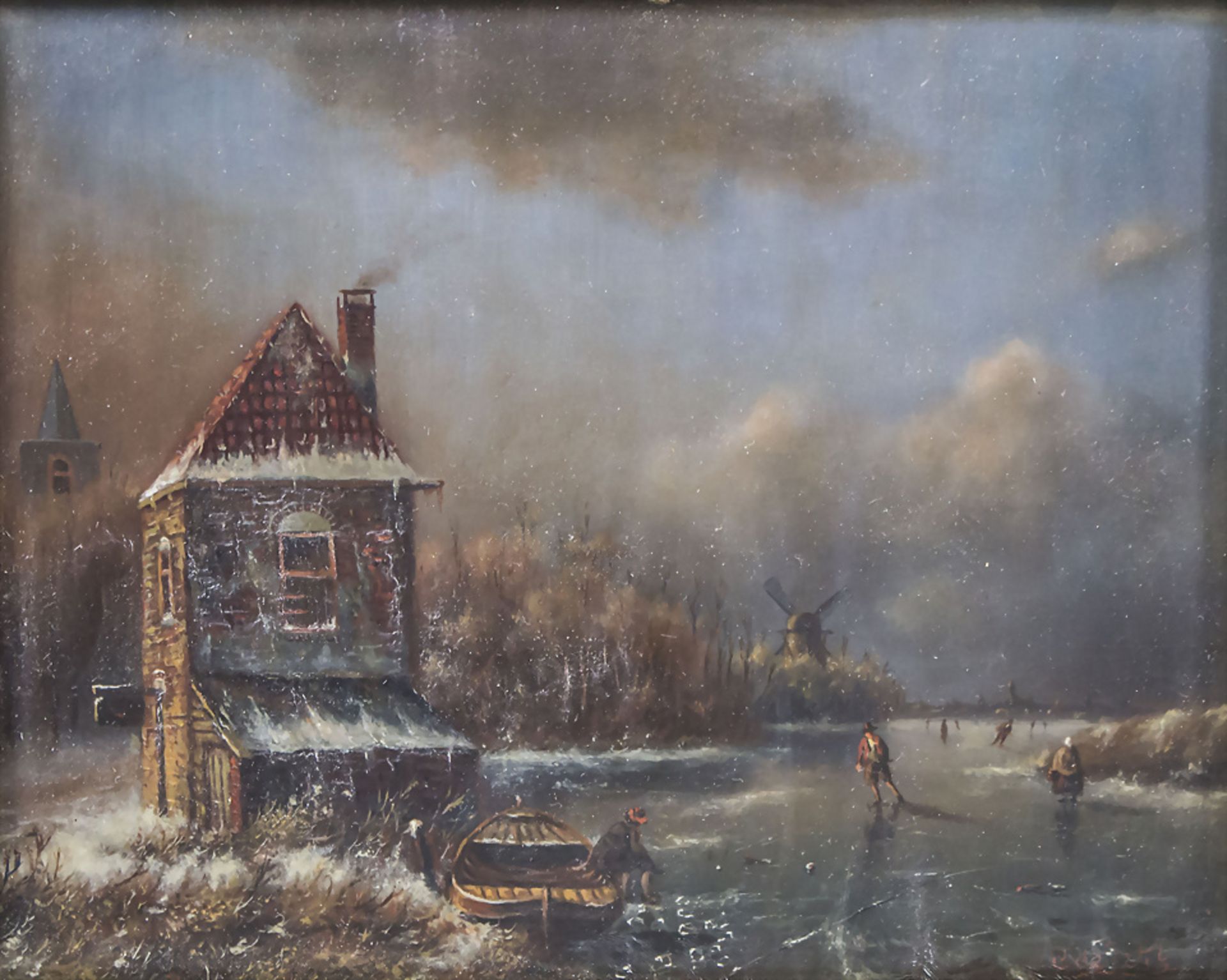 Cornelis Pieter DE WIT (1882-1975), 'Holländische Winterlandschaft' / 'A Dutch winter landscape'