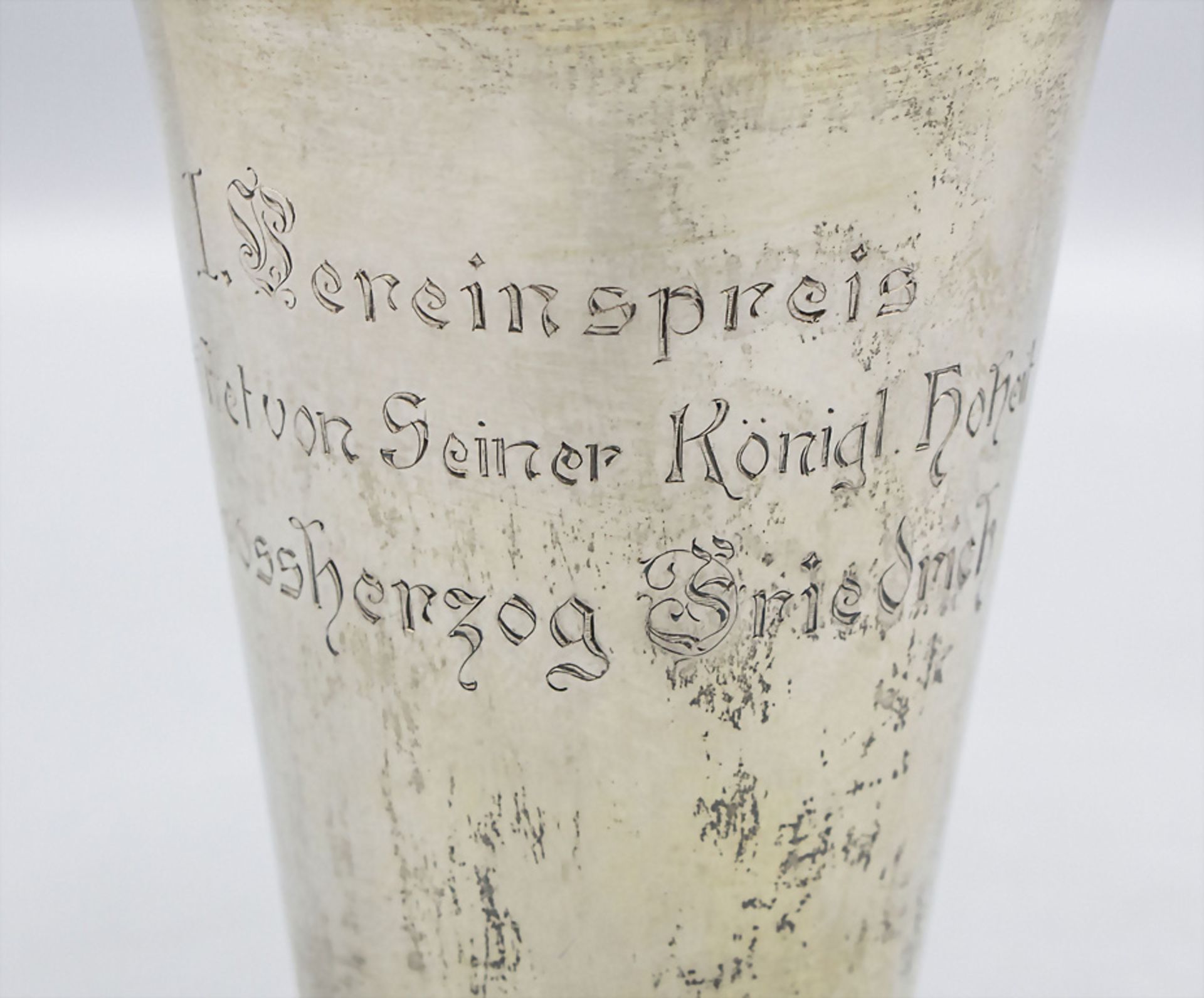 Jugendstil Vereins-Pokal gestiftet von Großherzog Friedrich v. Baden, um 1900 - Bild 5 aus 7