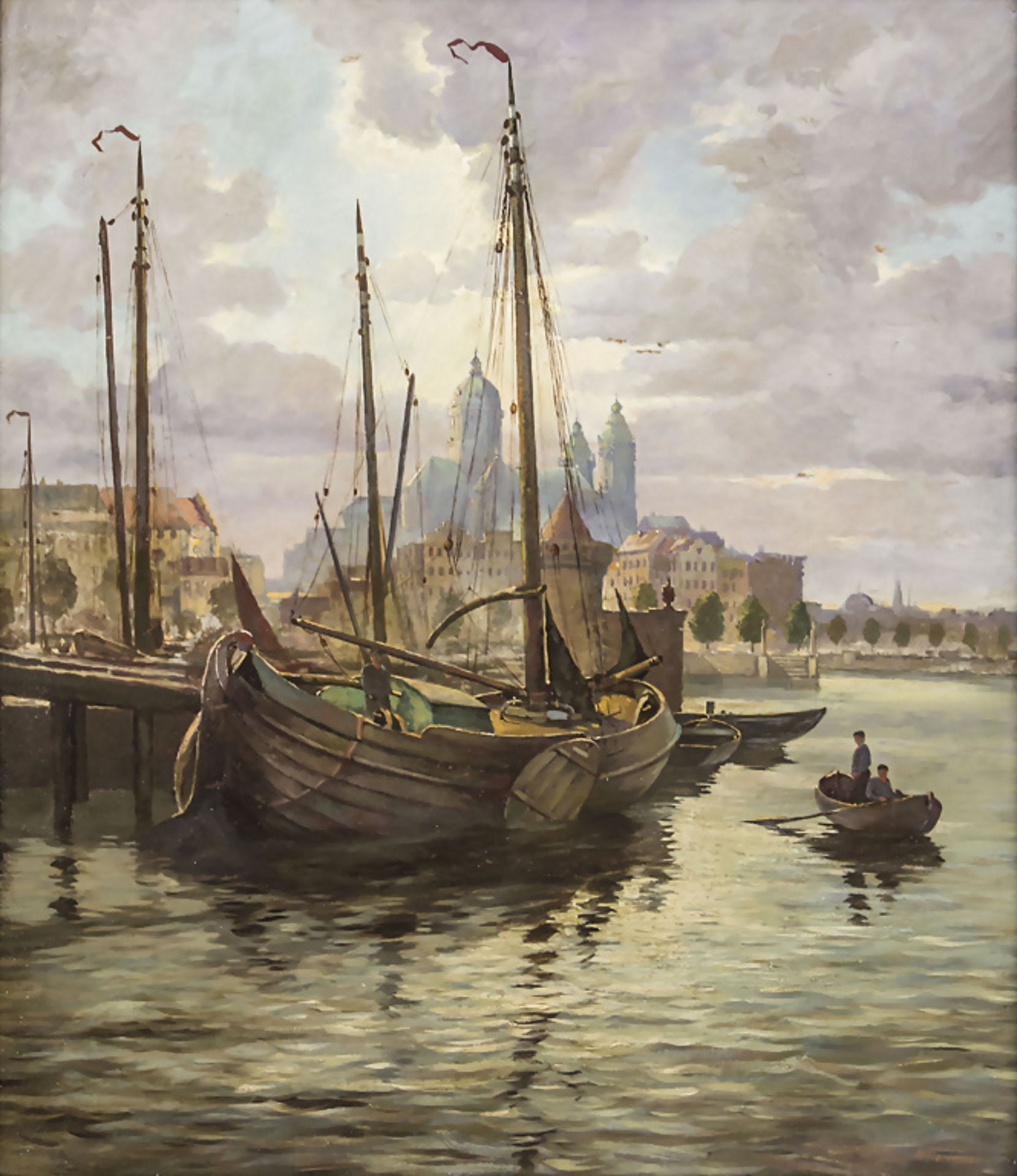 Hans HERRMANN (1858-1942), 'Ansicht Amsterdam mit Basilika St. Nikolaus' / 'A view of ...
