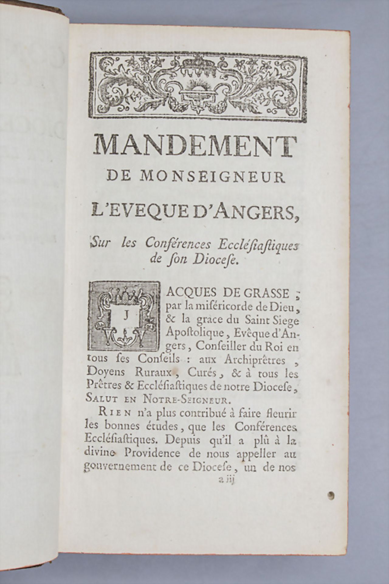 Conferences Ecclésiastiques du Diocese d'Angers sur les Actes Humains, 1775 - Bild 2 aus 6