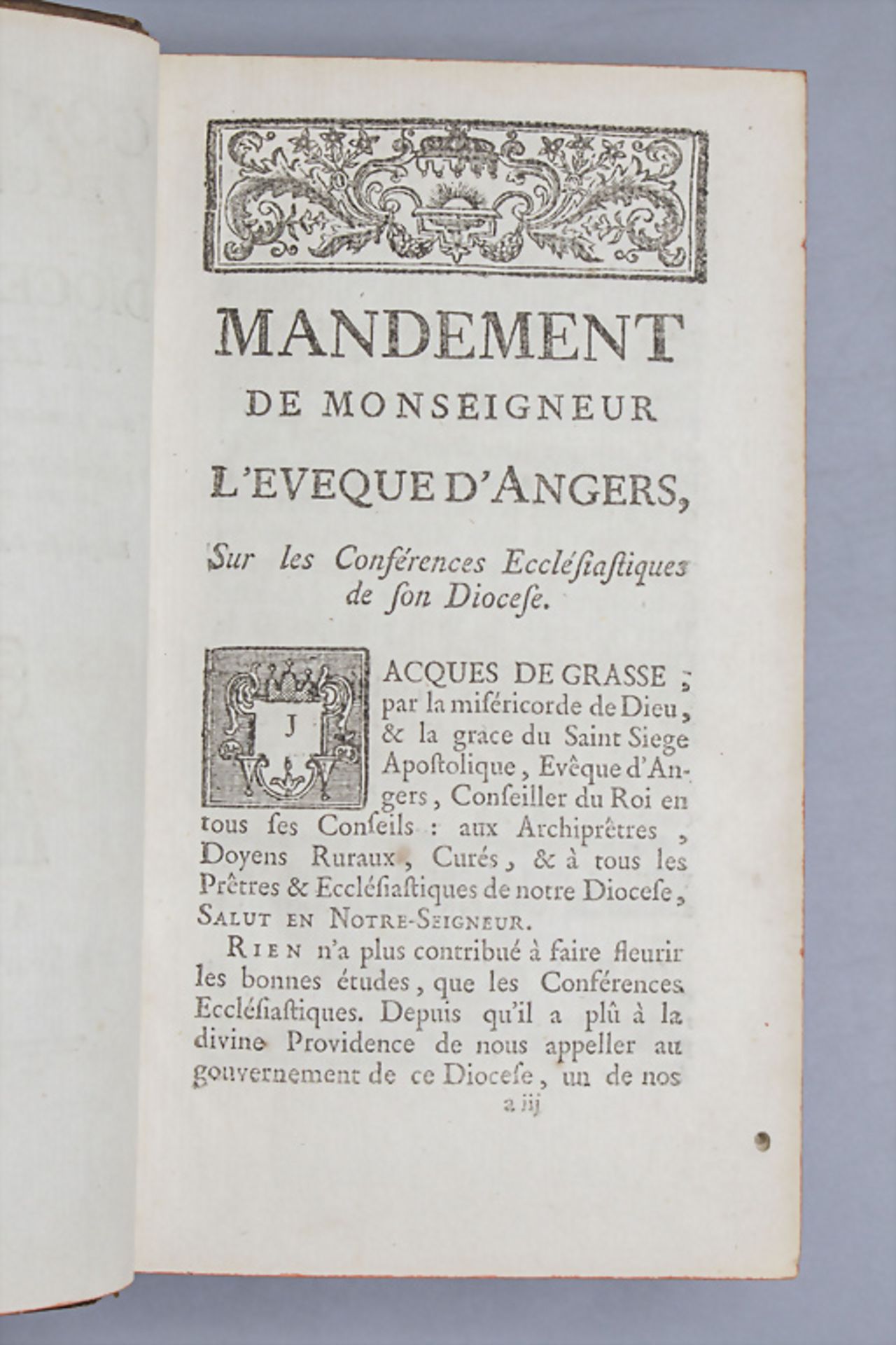 Conferences Ecclésiastiques du Diocese d'Angers sur les Actes Humains, 1775 - Image 2 of 6