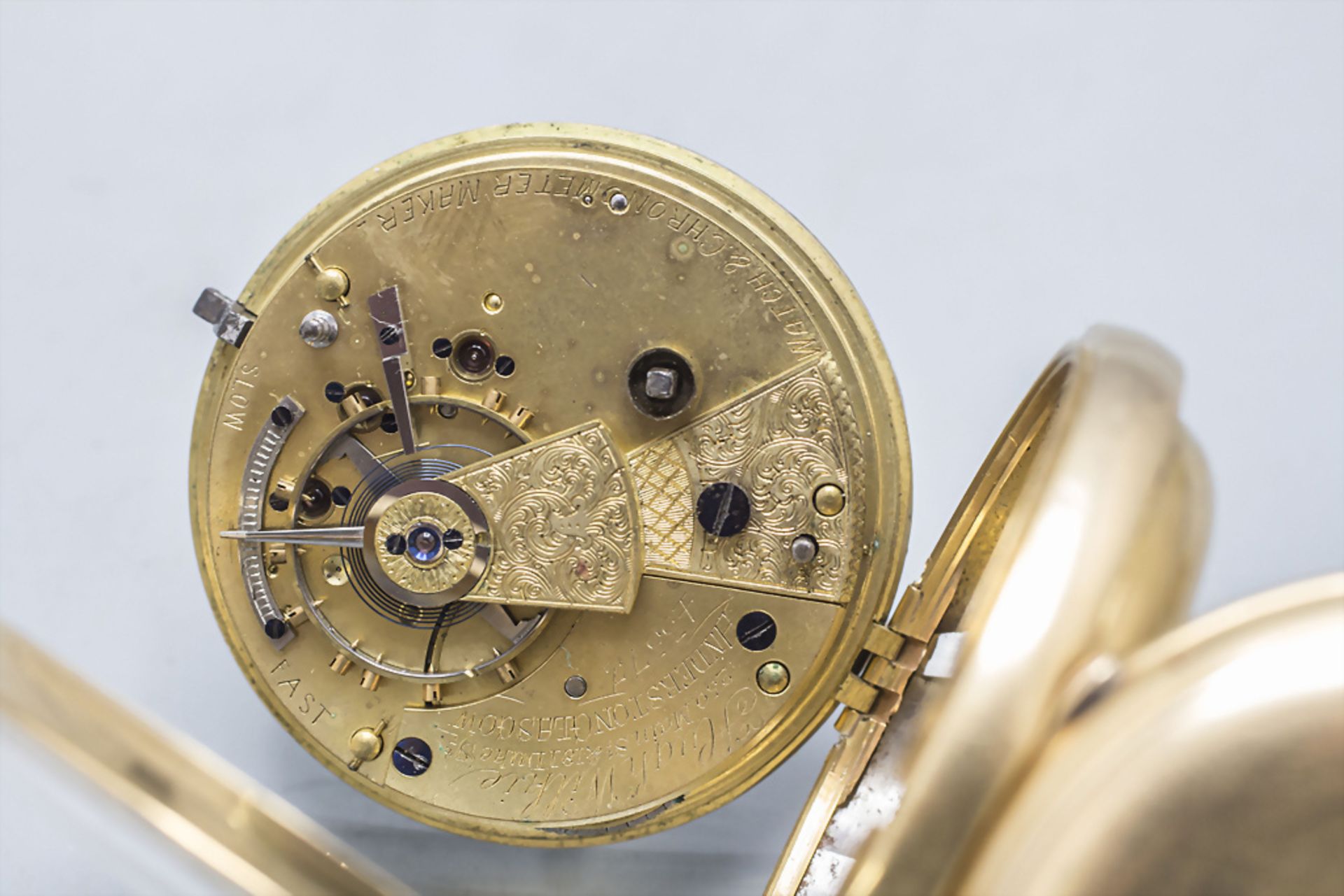 Offene Taschenuhr / An 18 ct gold open faced pocket watch, Hugh Wilkie, Glasgow, um 1900 - Image 3 of 8