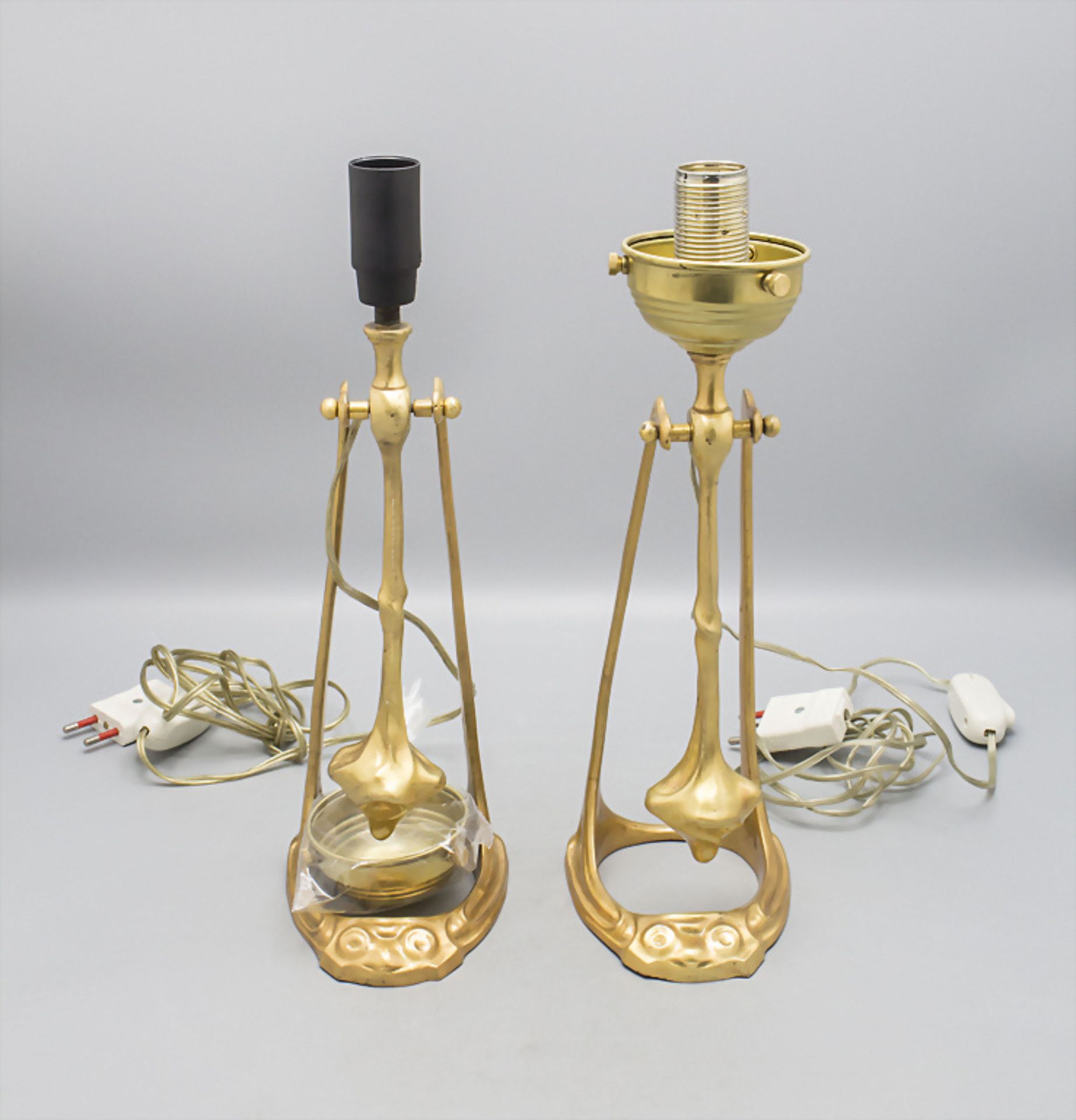 Paar Jugendstil Lampenfüße / A pair of Art Nouveau lamp bases