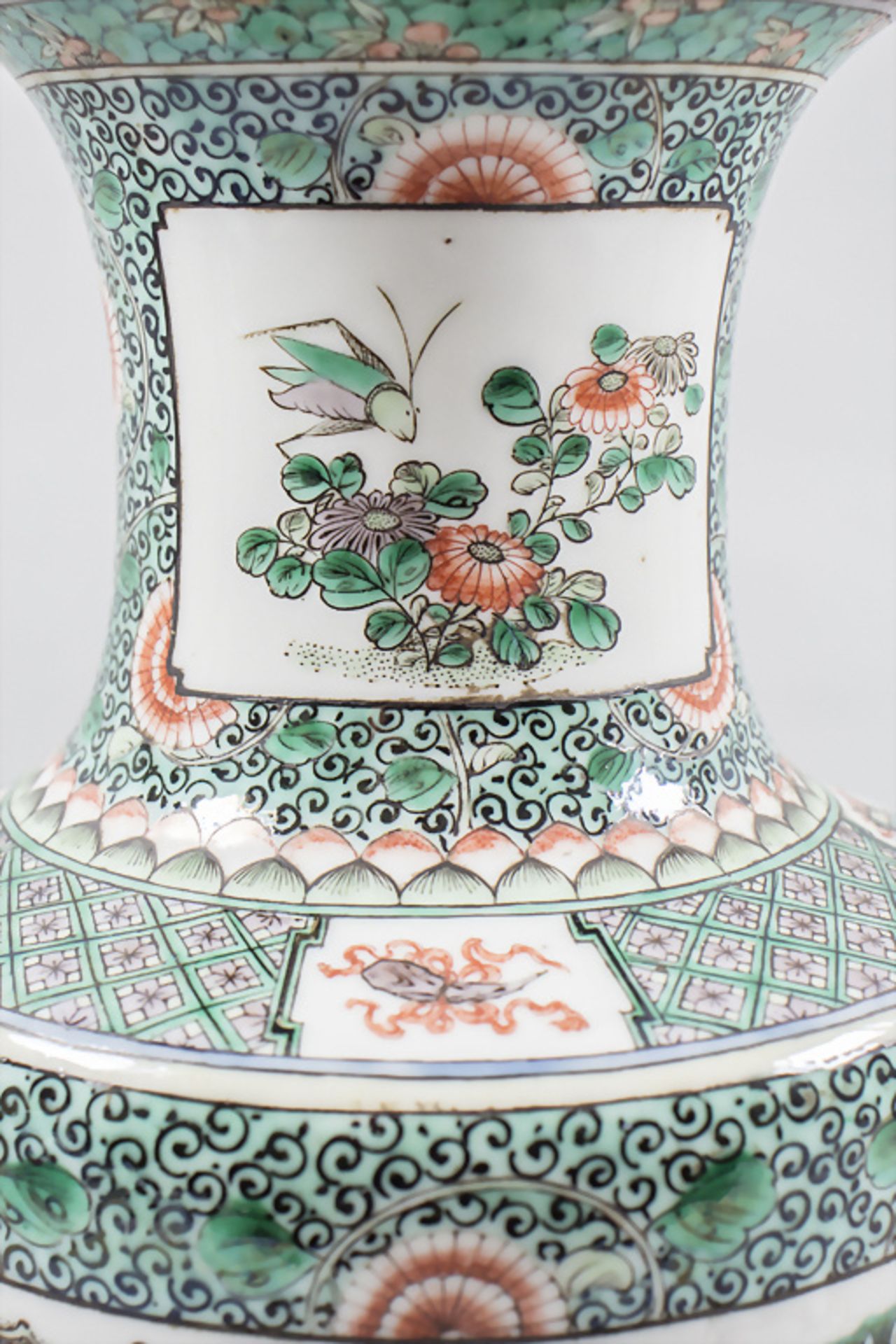Rouleau-Vase, China, Qing Dynastie (1644-1911), gemarkt Kangxi (1662-1722) - Bild 6 aus 8