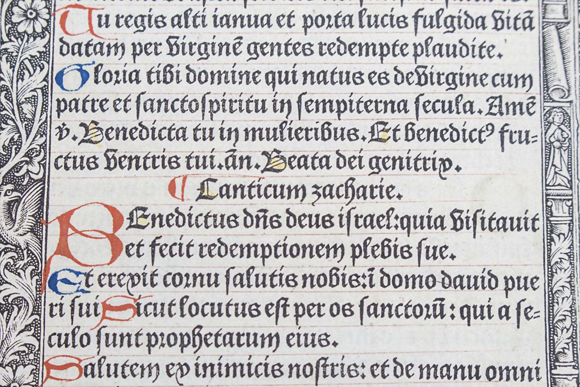 Stundenbuchblatt mit Verkündigungsszene / A book of hours sheet, wohl Frankreich, Ende 15. Jh. - Bild 7 aus 14