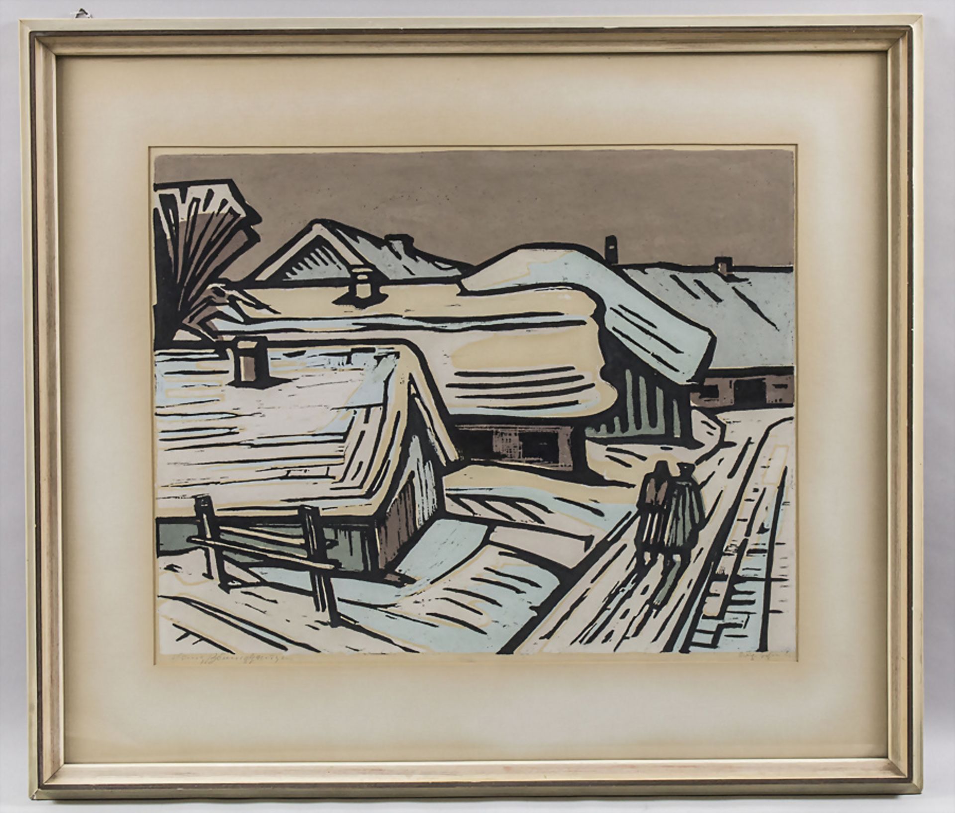 Hans BÖNNIGHAUSEN (1906-1988), 'Hof im Winter' / 'Farm in winter' - Image 2 of 4