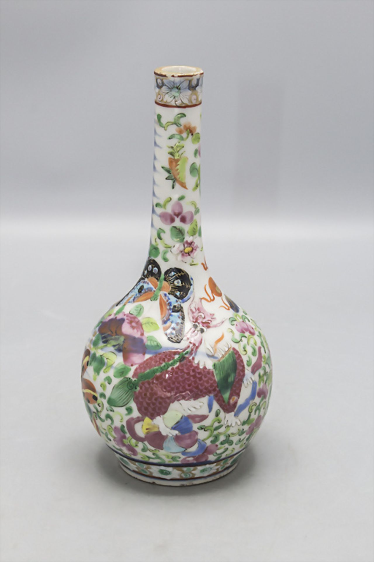 Enghalsvase / A vase, China, Qing-Dynastie (1644-1911) - Image 3 of 7