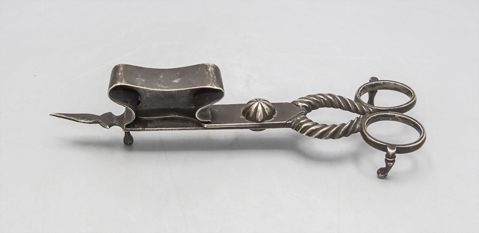 Dochtschere / Silver wick scissors, György (Georg) Goszmann, Pesth (Budapest), 1841