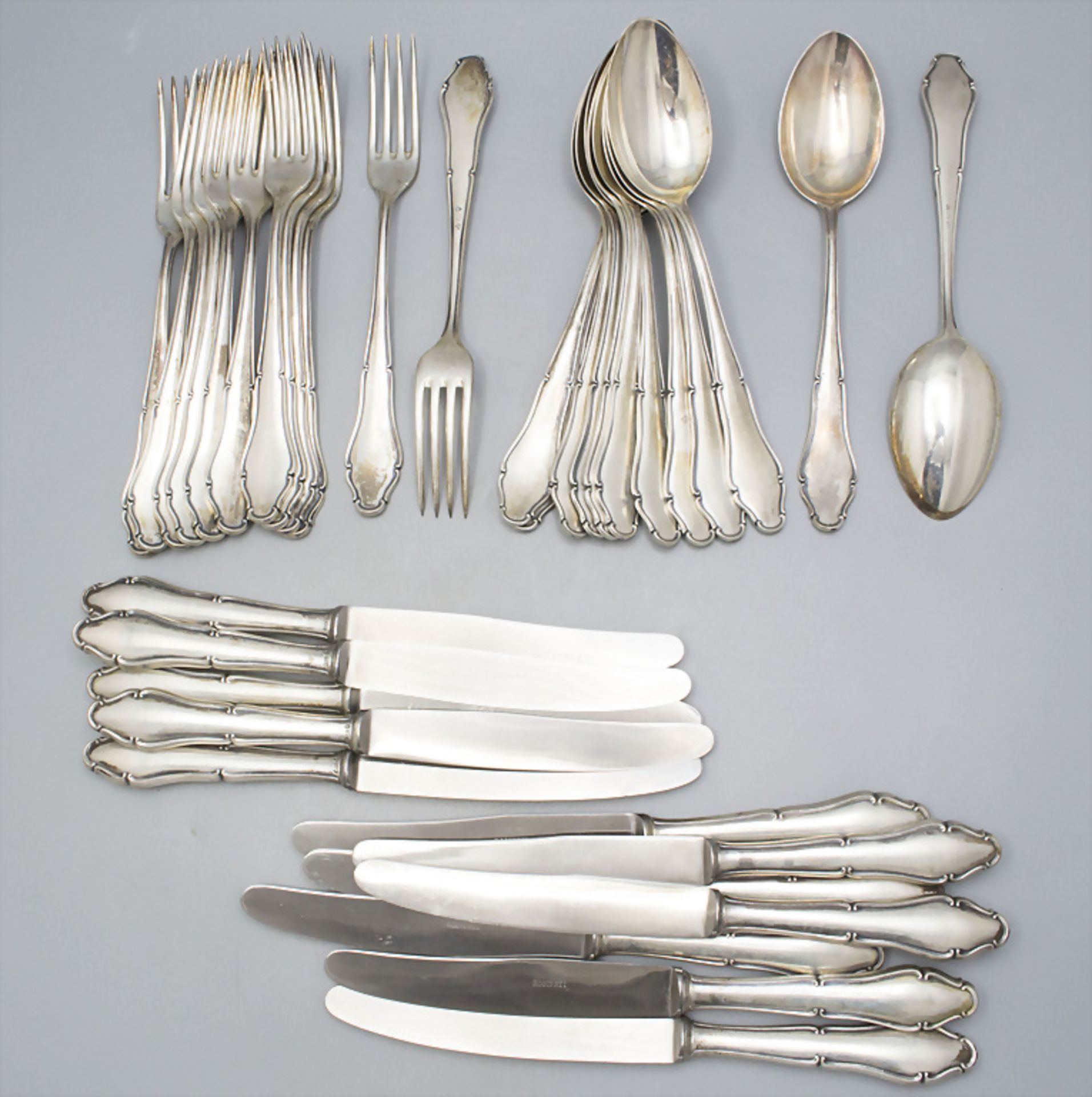 Silberbesteck für 12 Personen / 36 pieces of silver cutlery, Lutz & Weiss, Pforzheim, um 1930