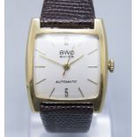 Herrenarmbanduhr / A 14 ct gold men's wristwatch, Buttes Watch Co. BWC, Swiss, um 1965
