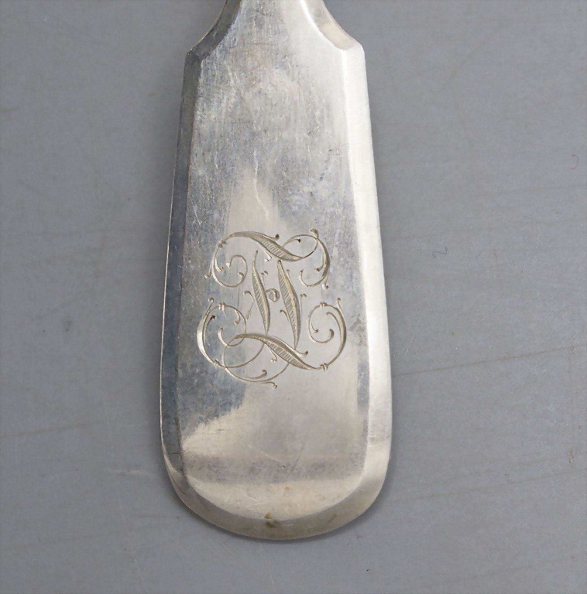 6 Löffel / 6 silver spoons, Bruckmann & Söhne, um 1890 - Image 4 of 4