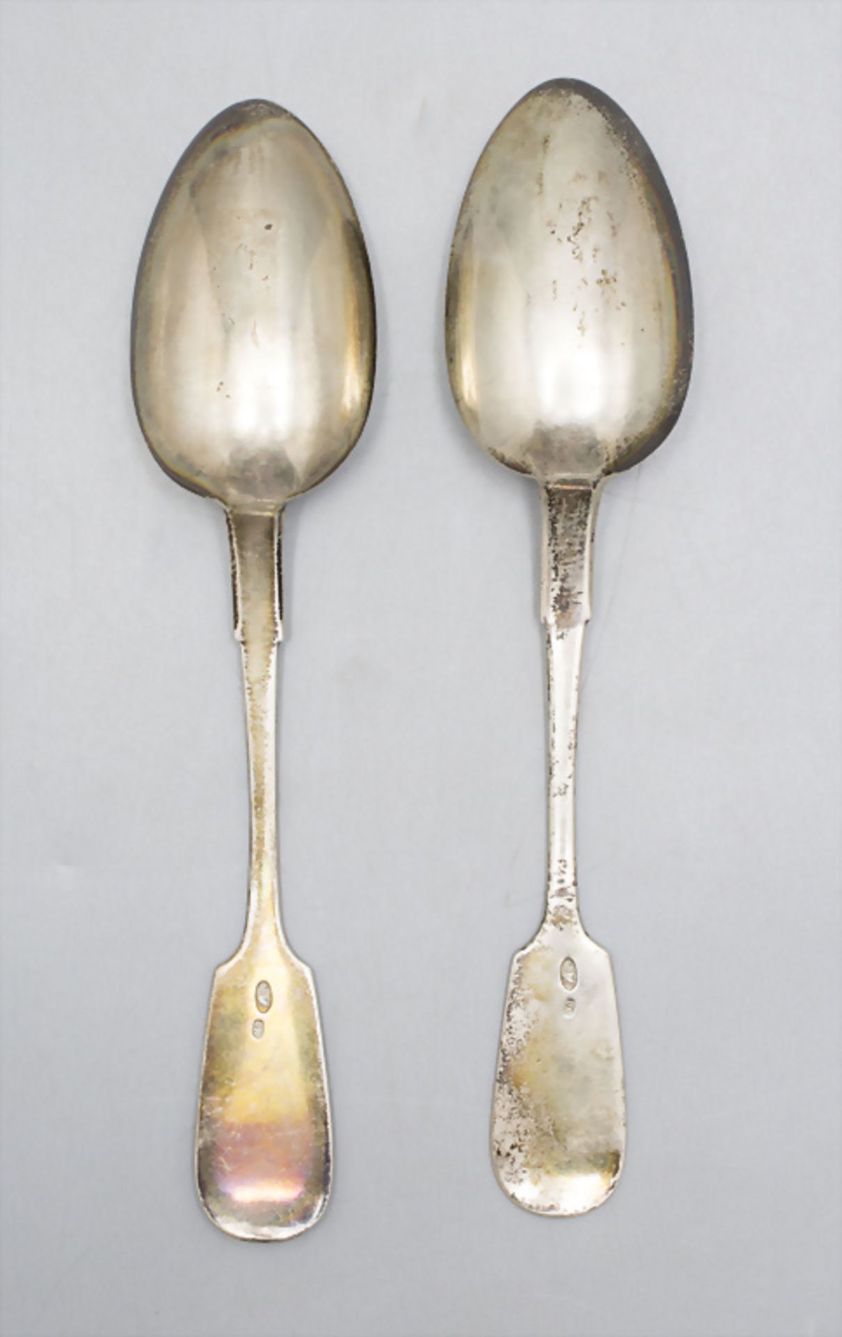 2 Löffel / 2 silver spoons, Moskau/Moscow, um 1905