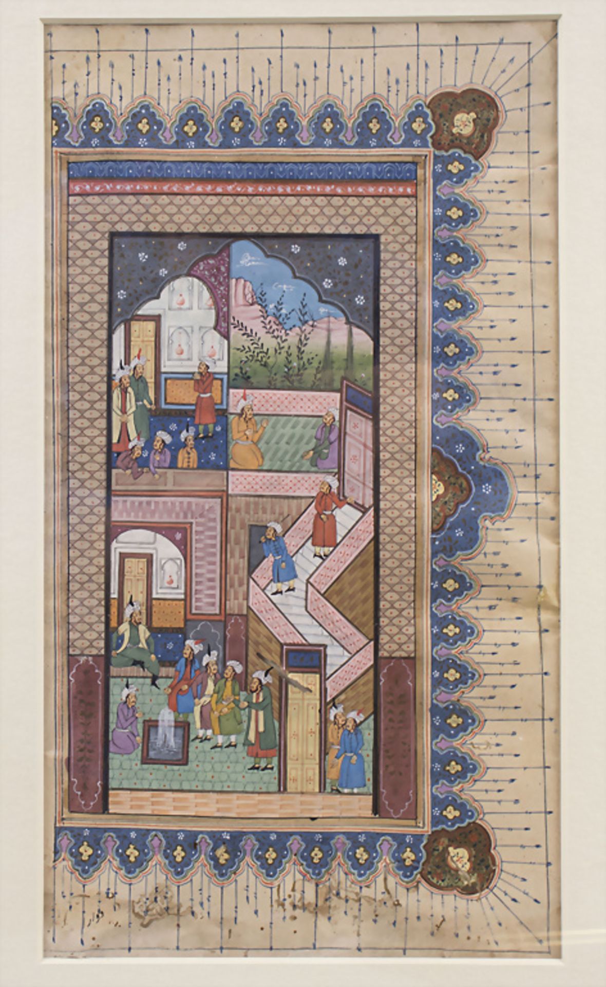 Drei illustrierte Buchseiten / Three illustrated book pages, Persien - Image 2 of 5