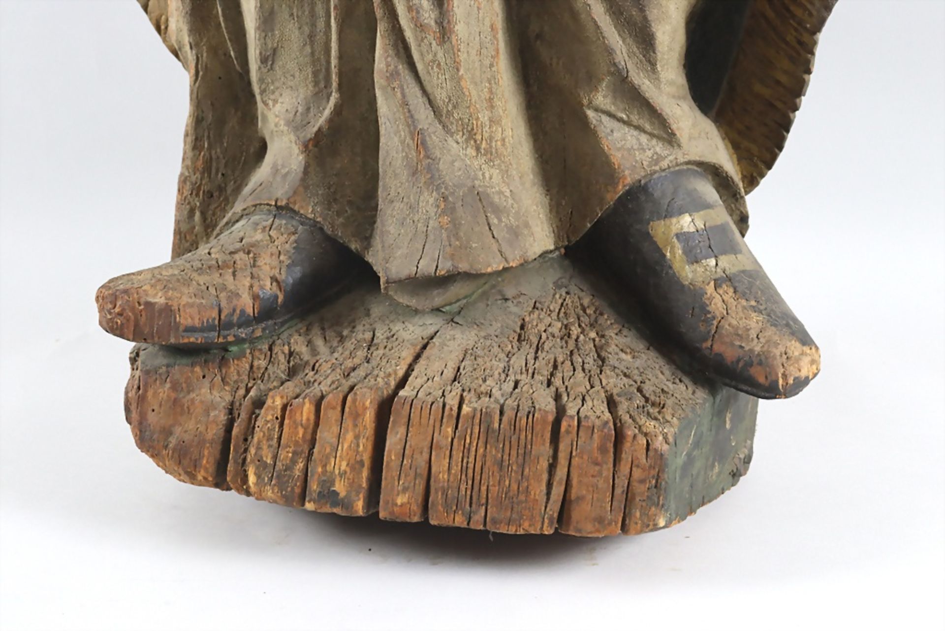 Heiligenfigur / A wooden sculpture of a saint, um 1700 - Image 5 of 6