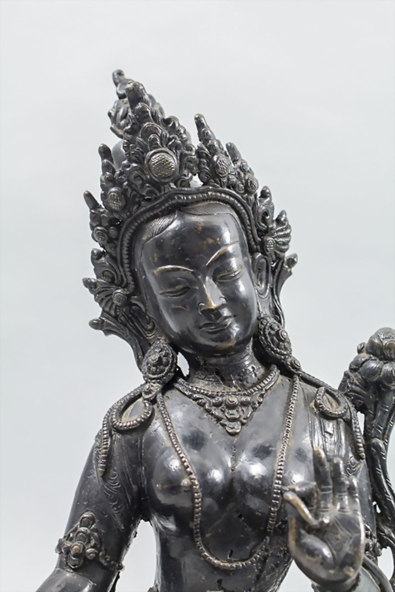 Buddha 'grüne Tara', Tibet, 18./19. Jh. - Bild 2 aus 6