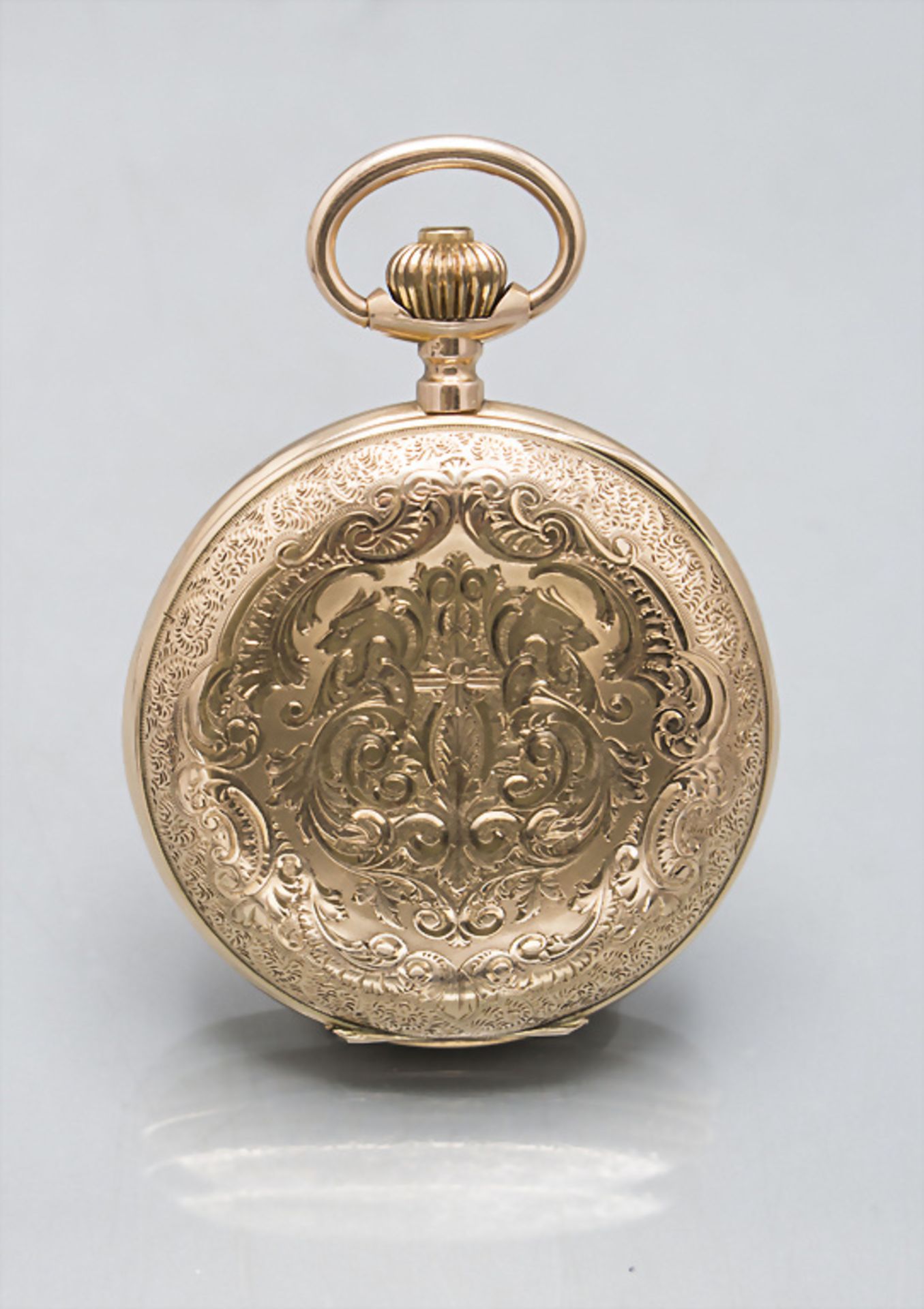 Savonette / Taschenuhr / A 14 ct gold pocket watch, Monopol Dürrstein, Dresden / Swiss, um 1910 - Image 7 of 7