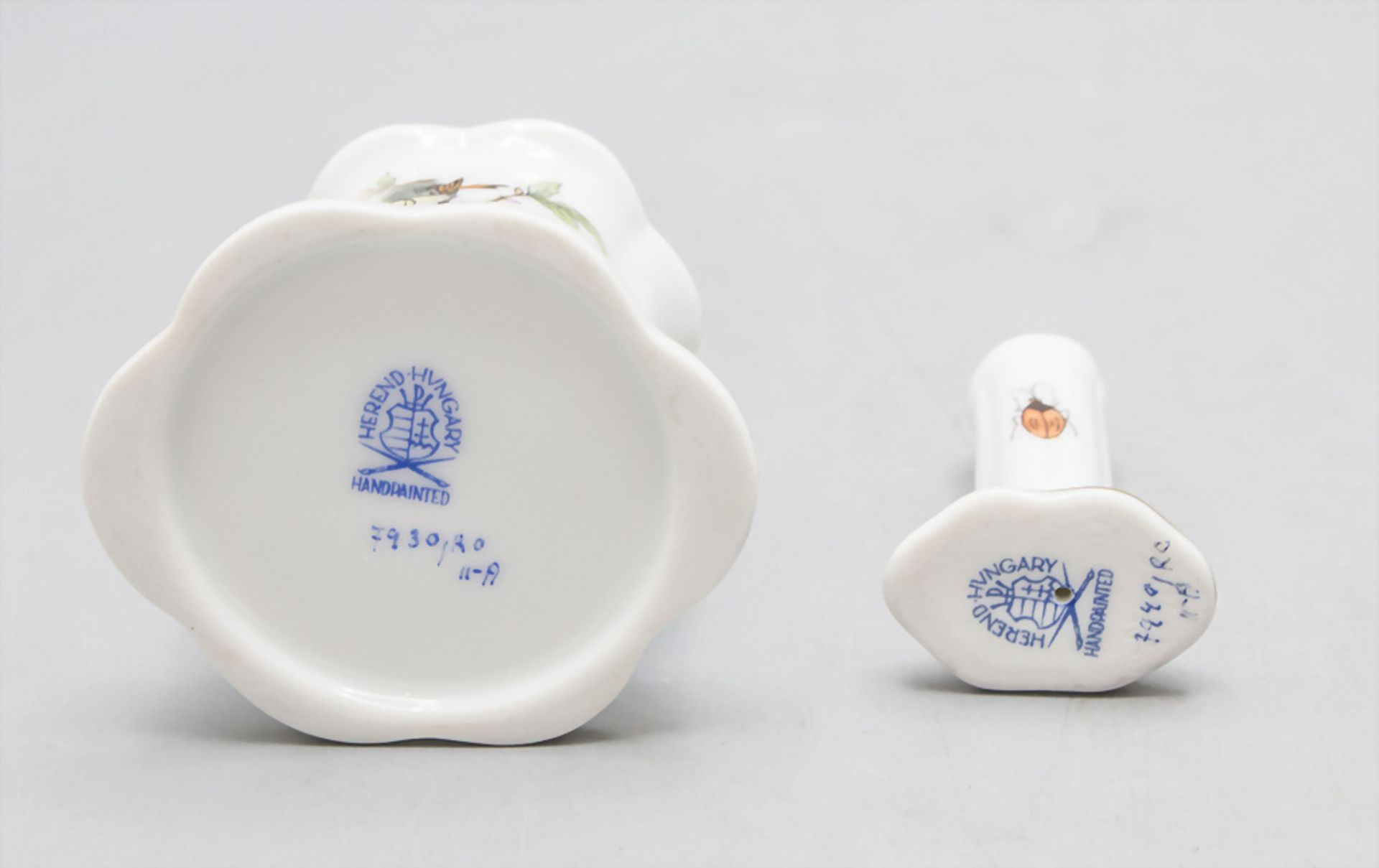 Porzellan Raucherset / A porcelain smoker set, Herend, 20. Jh. - Bild 9 aus 10