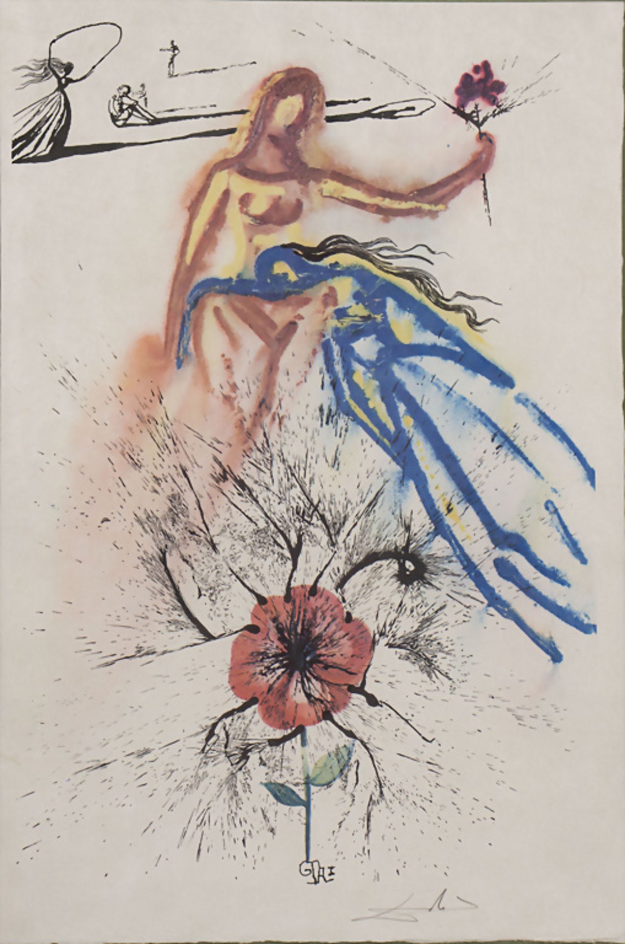 Salvador DALI (1904-1989), 'Alice's evidence', aus: Alice in Wonderland-Serie, 1969