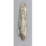 Jugendstil Taschenmesser mit weiblichem Halbakt / An Art Nouveau pocket knife with a female ...