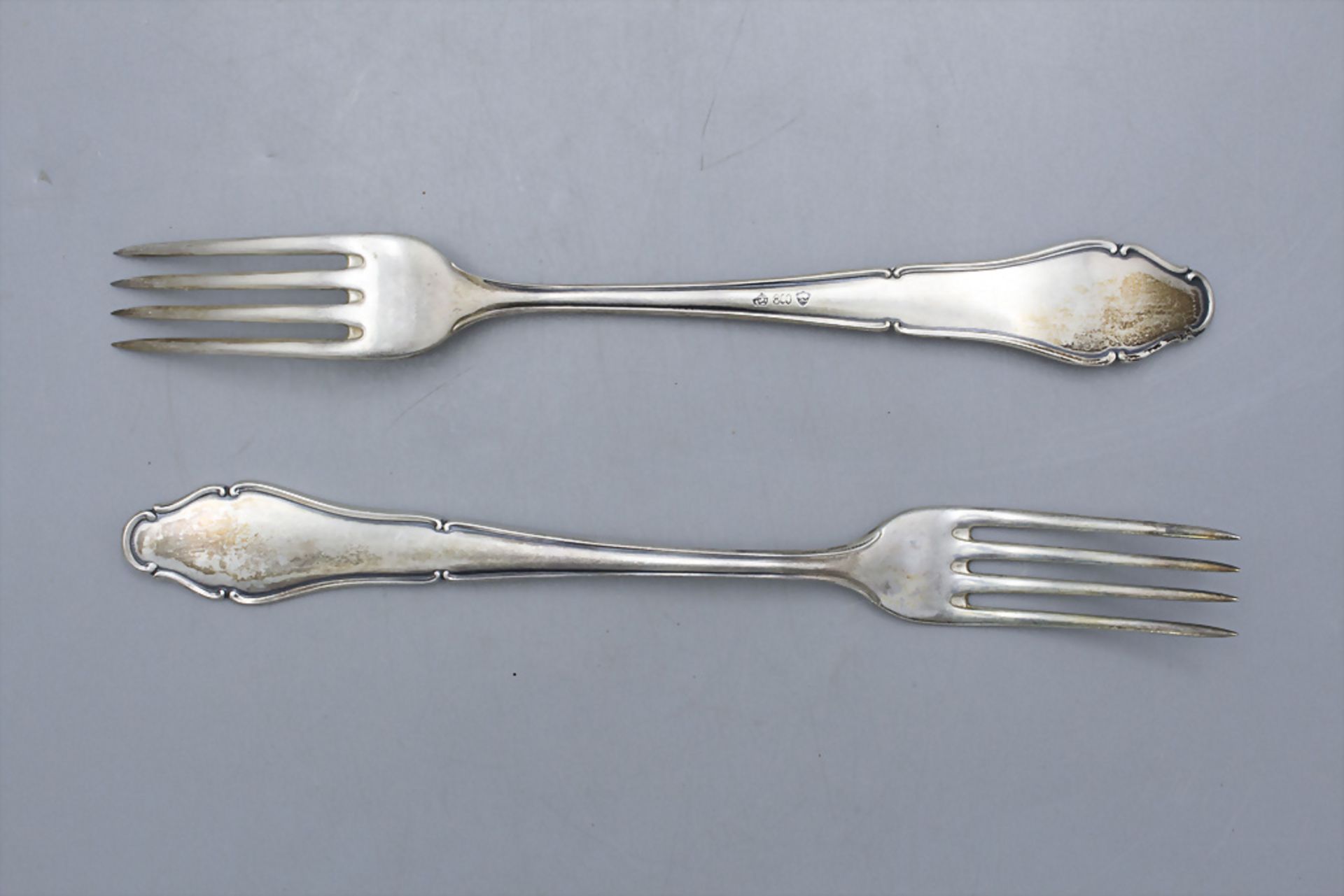 Silberbesteck für 12 Personen / 36 pieces of silver cutlery, Lutz & Weiss, Pforzheim, um 1930 - Bild 4 aus 4